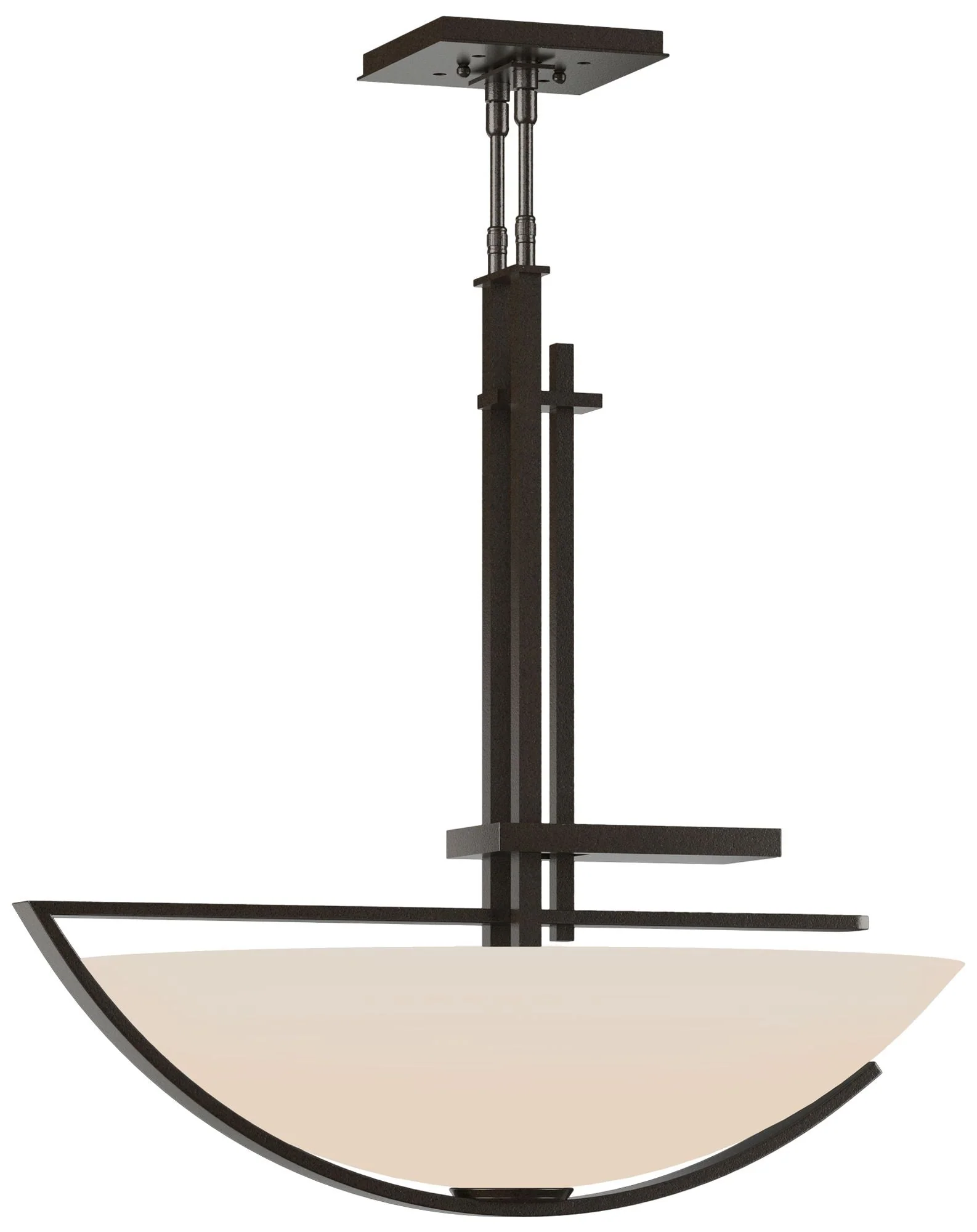 Ondrian 26"W Oil Rubbed Bronze Standard Pendant w/ Opal Glass Shade - Image 1