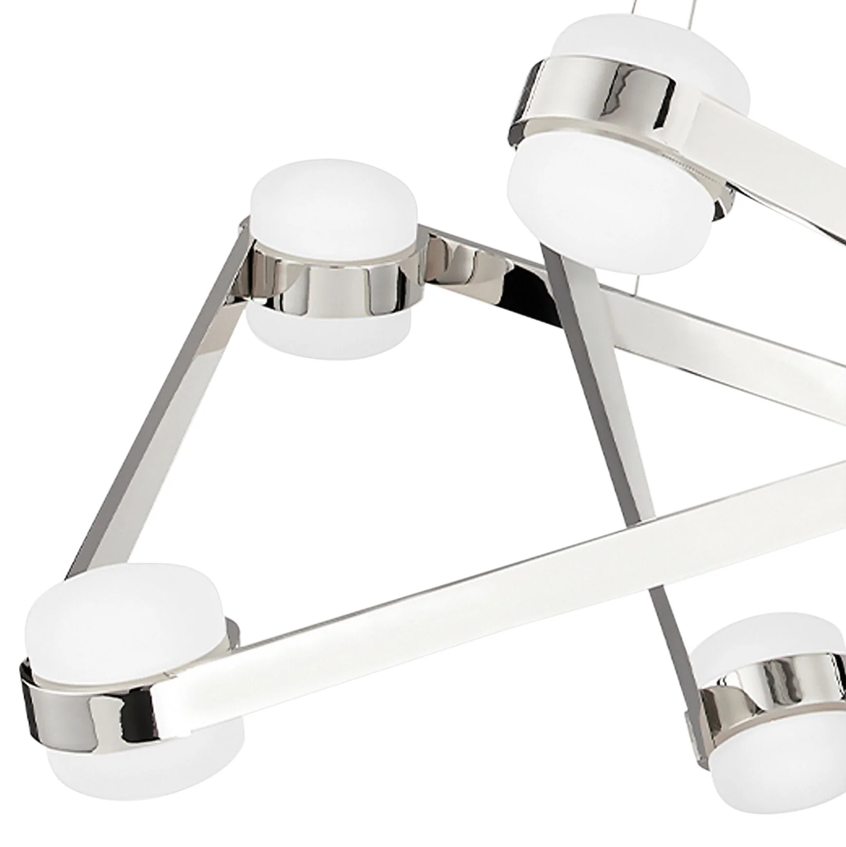 Orbit 38" Wide Polished Nickel 6-Light LED Chandelier - Image 2