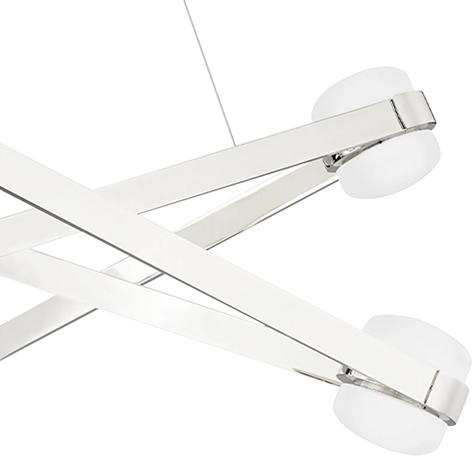 Orbit 38" Wide Polished Nickel 6-Light LED Chandelier - Image 3