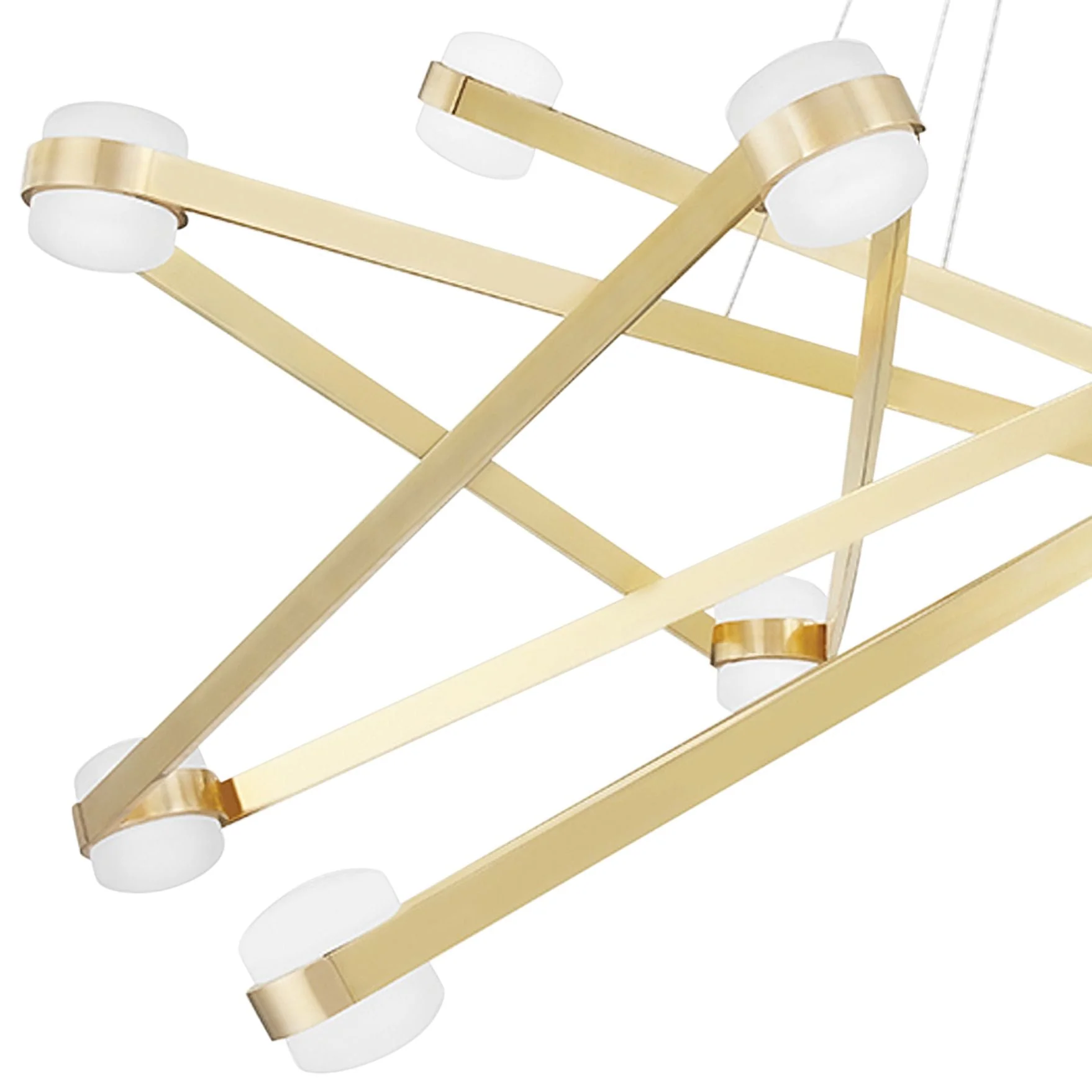 Orbit 56 1/2" Wide Aged Brass 12-Light LED Chandelier - Image 2