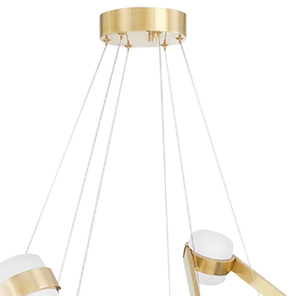 Orbit 56 1/2" Wide Aged Brass 12-Light LED Chandelier - Image 3