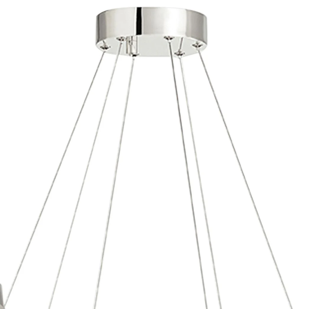 Orbit 56 1/2" Wide Polished Nickel 12-Light LED Chandelier - Image 3