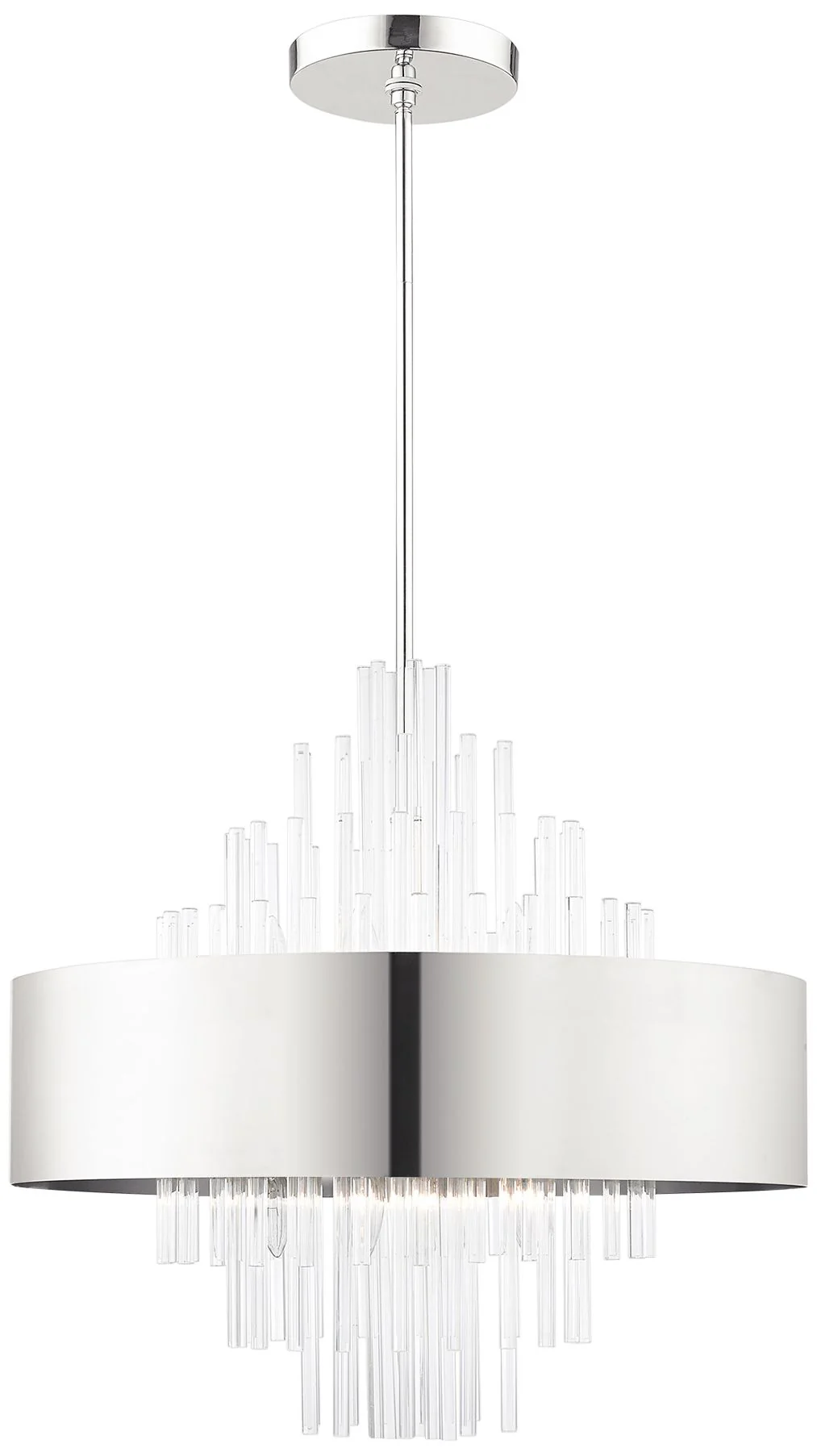 Orenburg 10 Light Polished Nickel Pendant Chandelier - Image 3