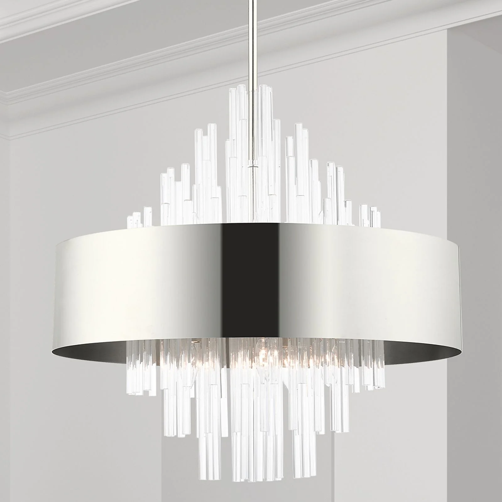 Orenburg 10 Light Polished Nickel Pendant Chandelier - Image 2