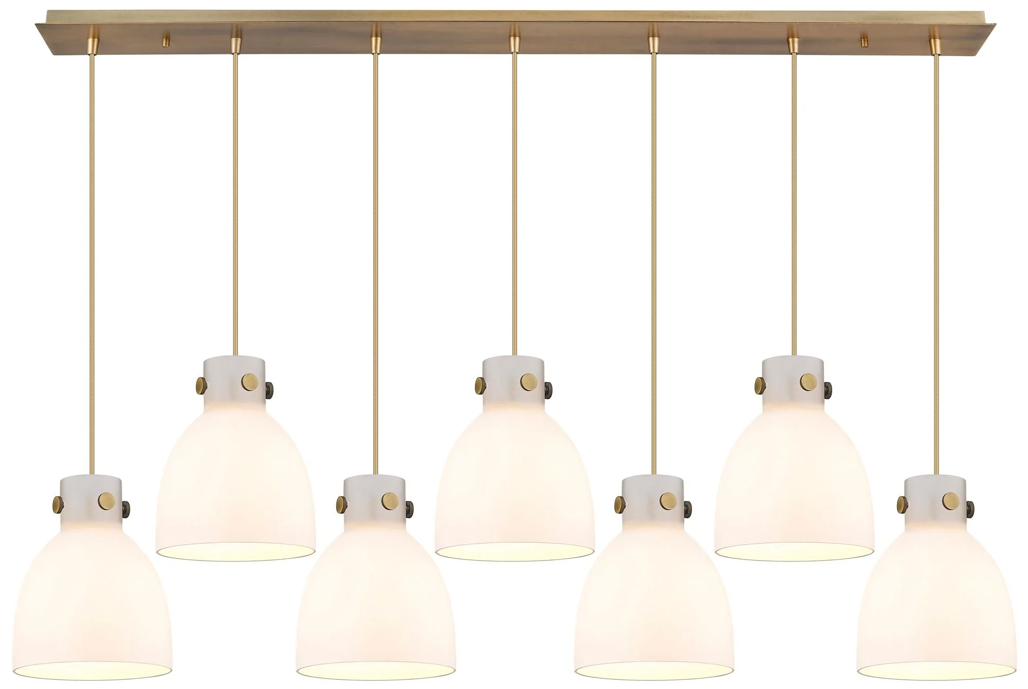 Owego 24.38" Wide 12 Light Brushed Brass Multi Pendant w/ Light Smoke - Image 1