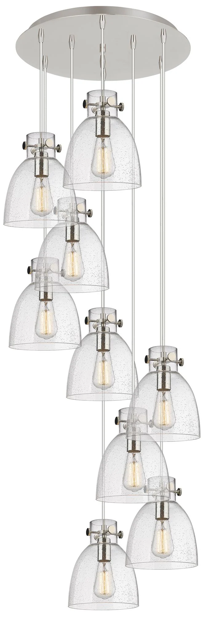 Owego 36.88"W 5 Light Brushed Nickel Linear Pendant w/ Light Smoke Sha - Image 1