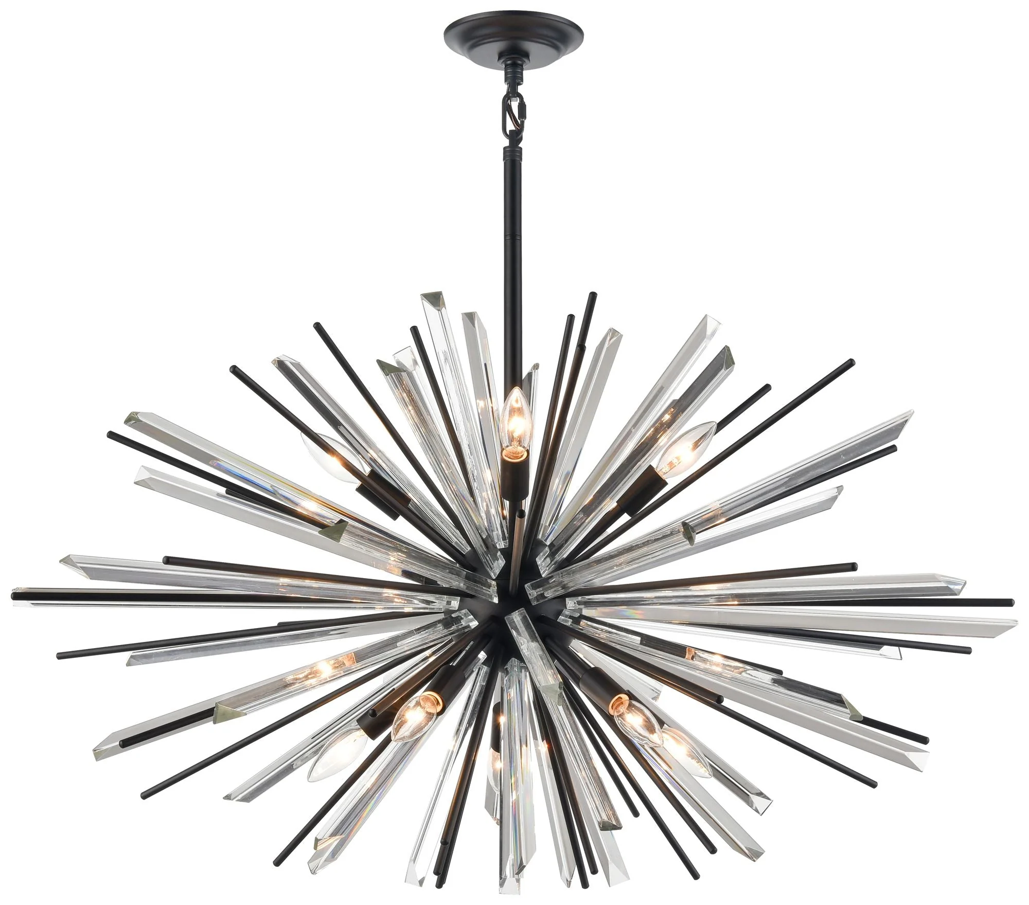 Palisades Avenue 39 1/4"W Black 10-Light Sputnik Chandelier - Image 1
