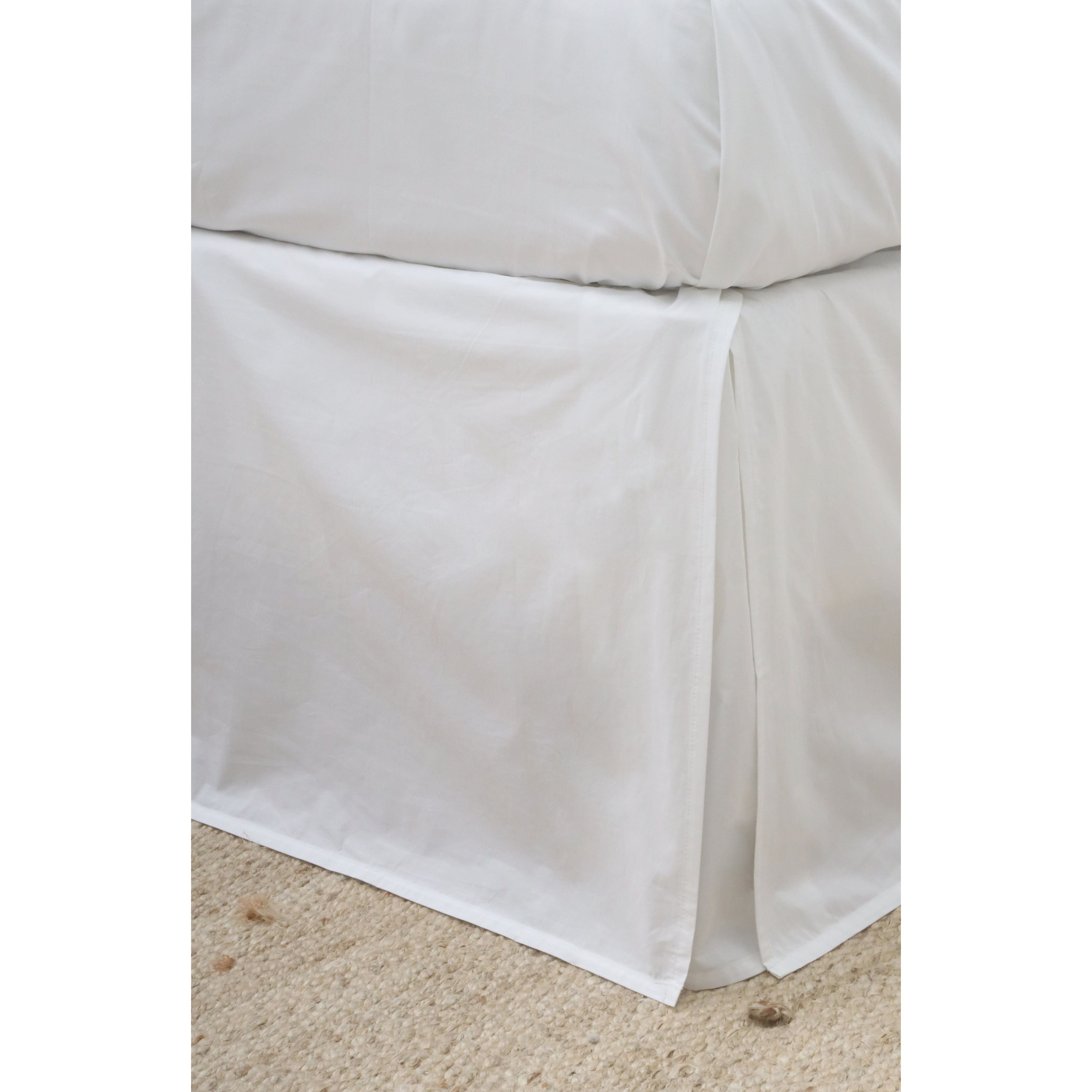 Pom Pom at Home Paneled White Cotton Sateen Bedskirt ~ Available in Twin, Queen and King Sizes - Image 2