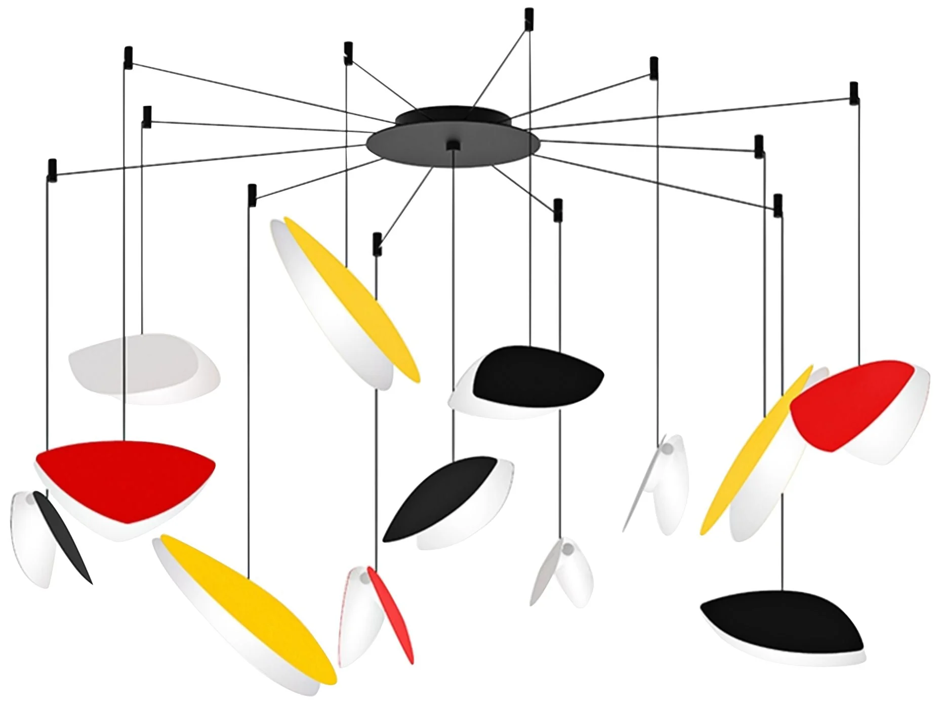 Papillons�?30"W Multi-Color 13-Light LED Pendant Light - Image 1