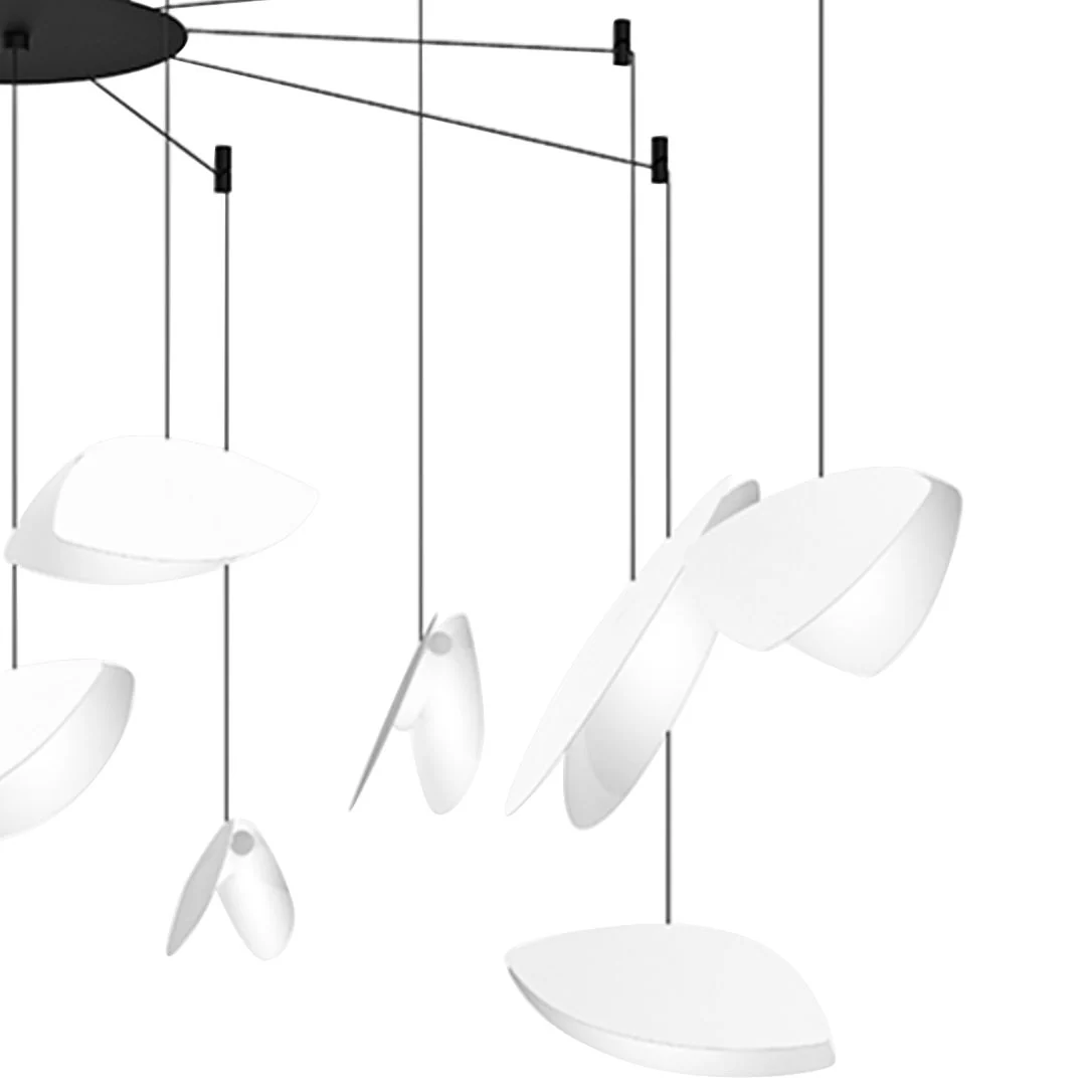 Papillons�?30"W Satin White 13-Light LED Pendant Light - Image 2