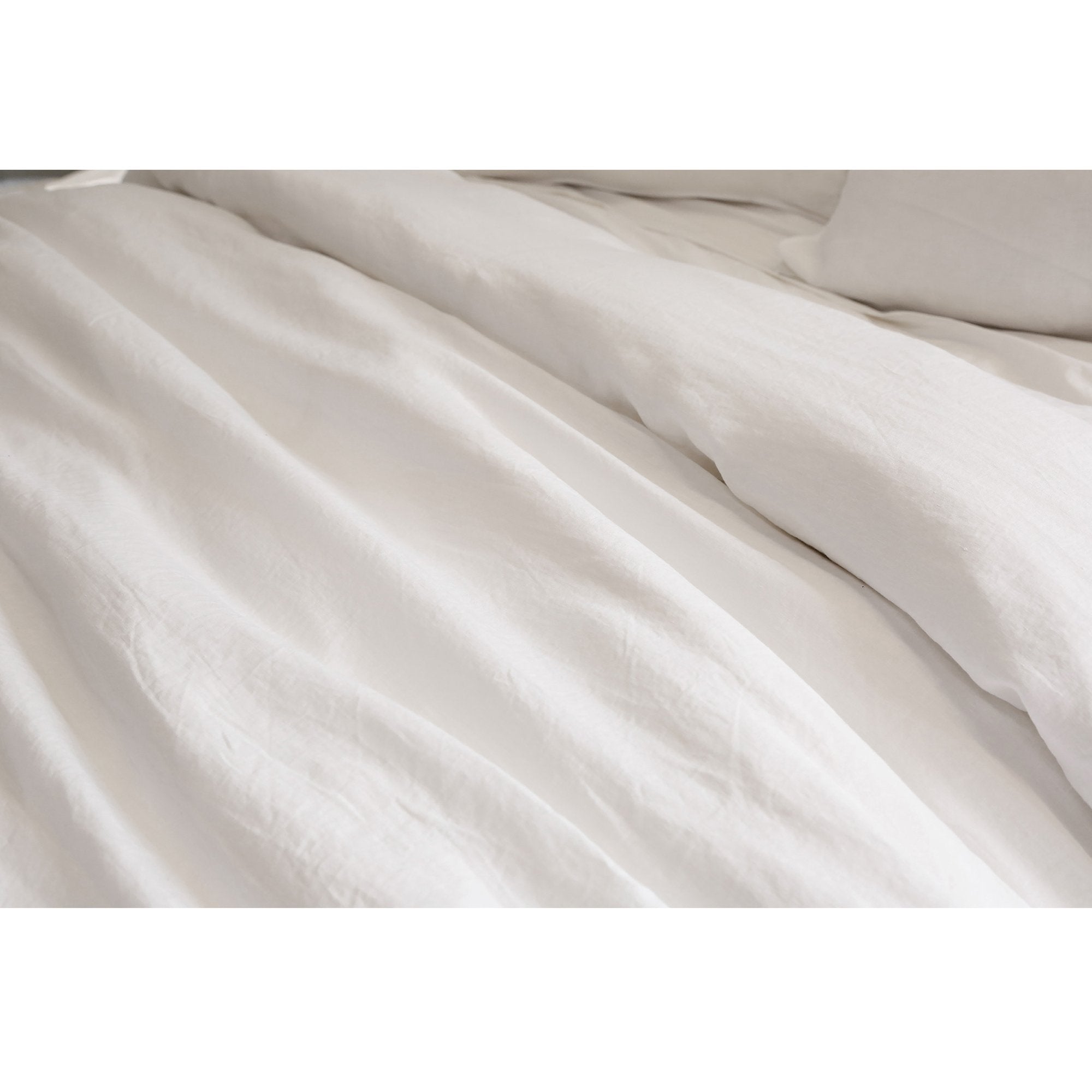 Pom Pom at Home Parker White Linen Duvet Cover Set ~ Available in Twin, Queen and King Sizes - Image 3