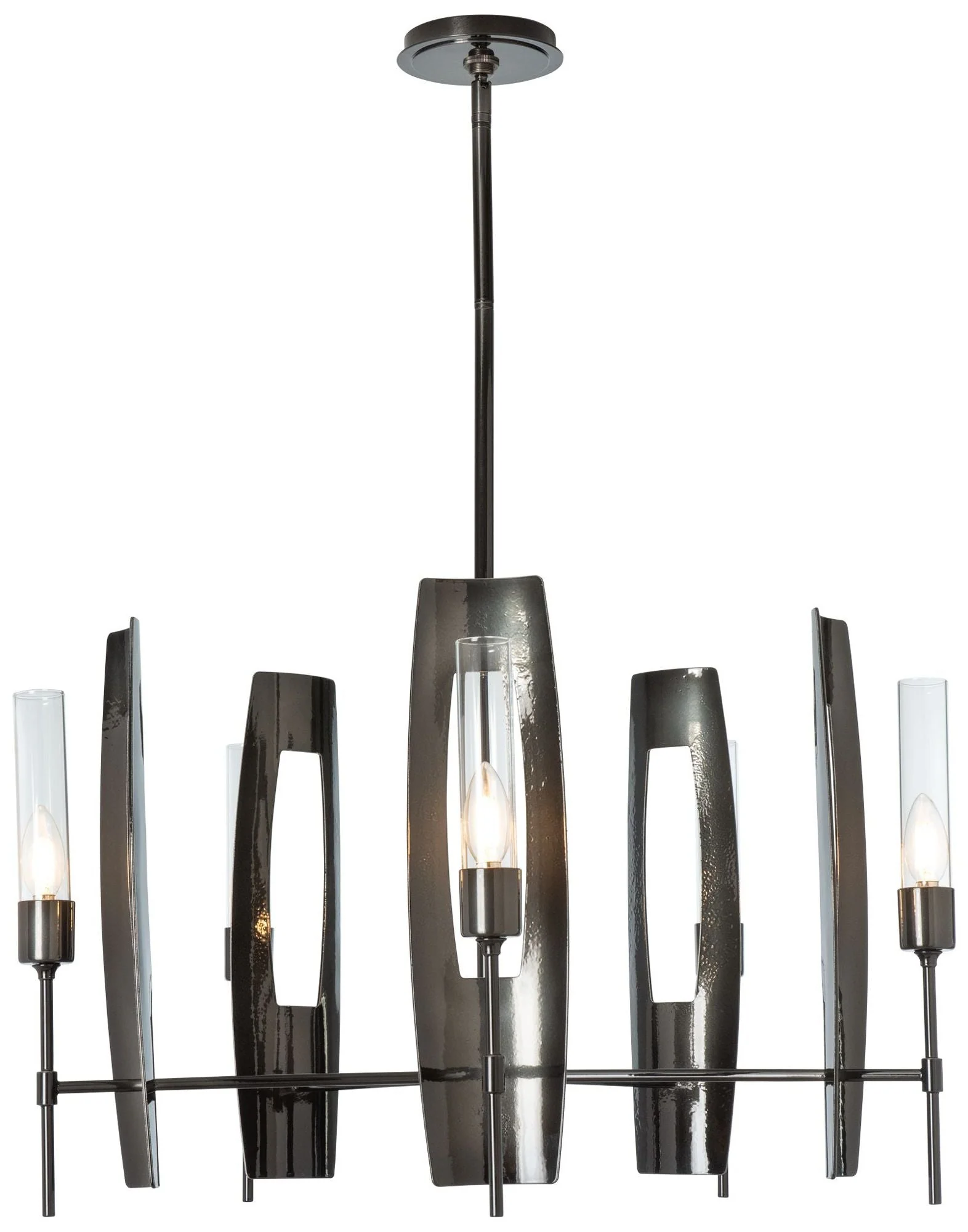 Passage 30.3" Wide 5-Light Ink Circular Pendant With Clear Glass Shade - Image 1