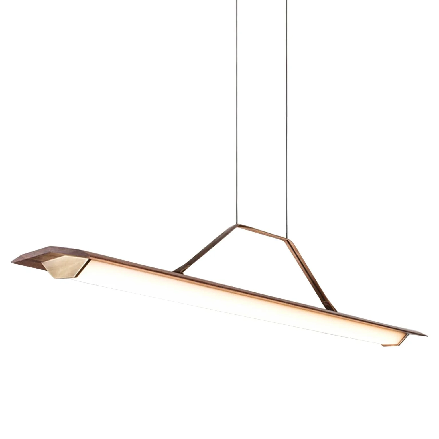 Penna 64 1/2"W Brass 2700K LED Kitchen Island Light Pendant - Image 2