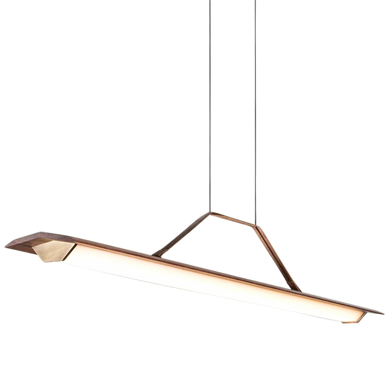 Penna 64 1/2"W Brass 3500K LED Kitchen Island Light Pendant - Image 3