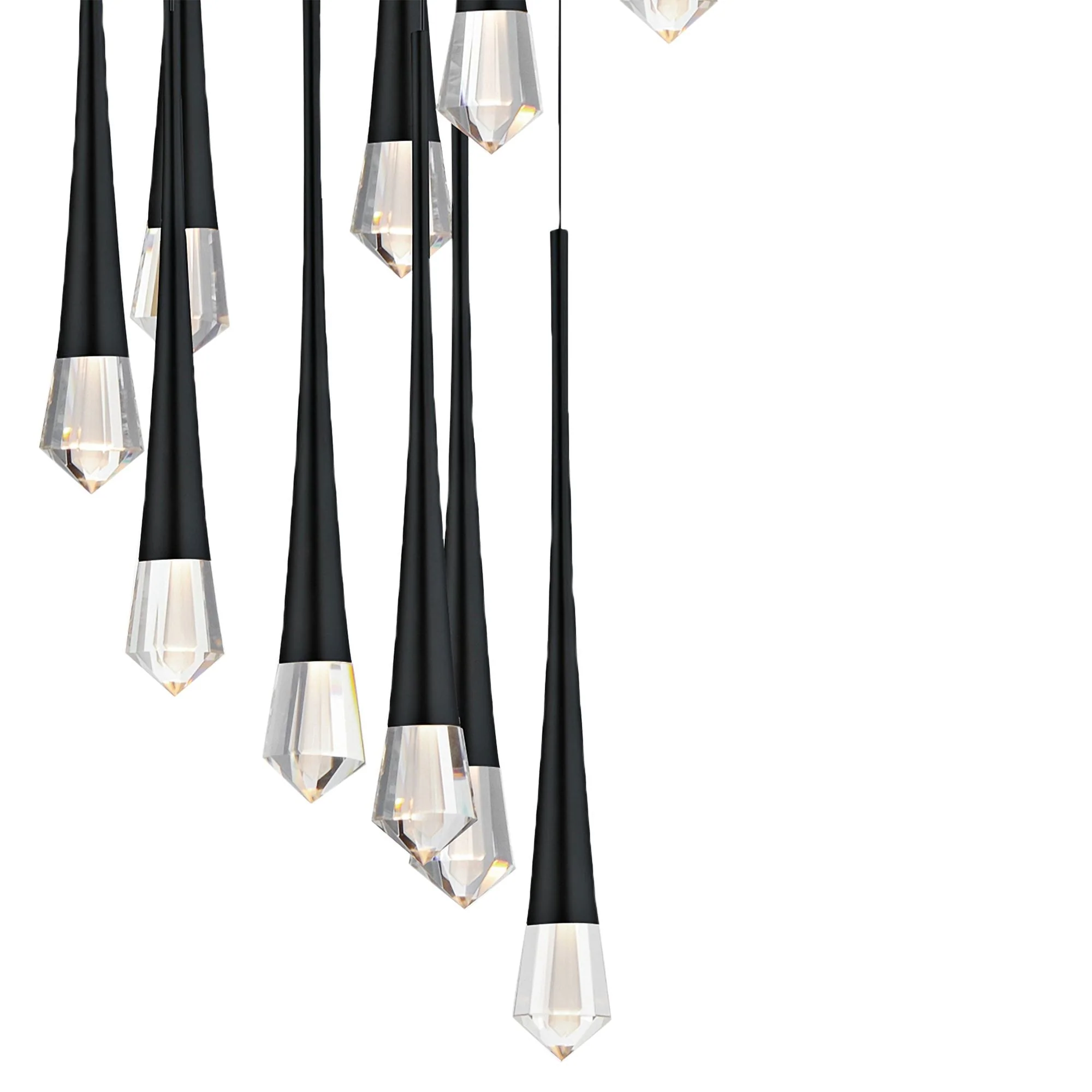 Pierce 16-Light LED Chandelier Black - Image 2