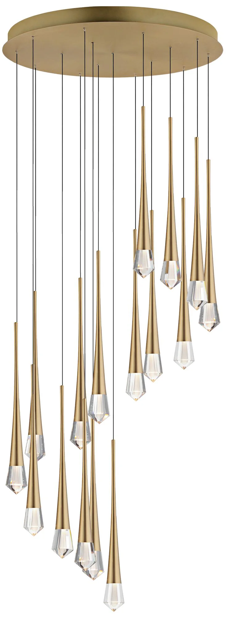 Pierce 16-Light LED Chandelier Gold - Image 1