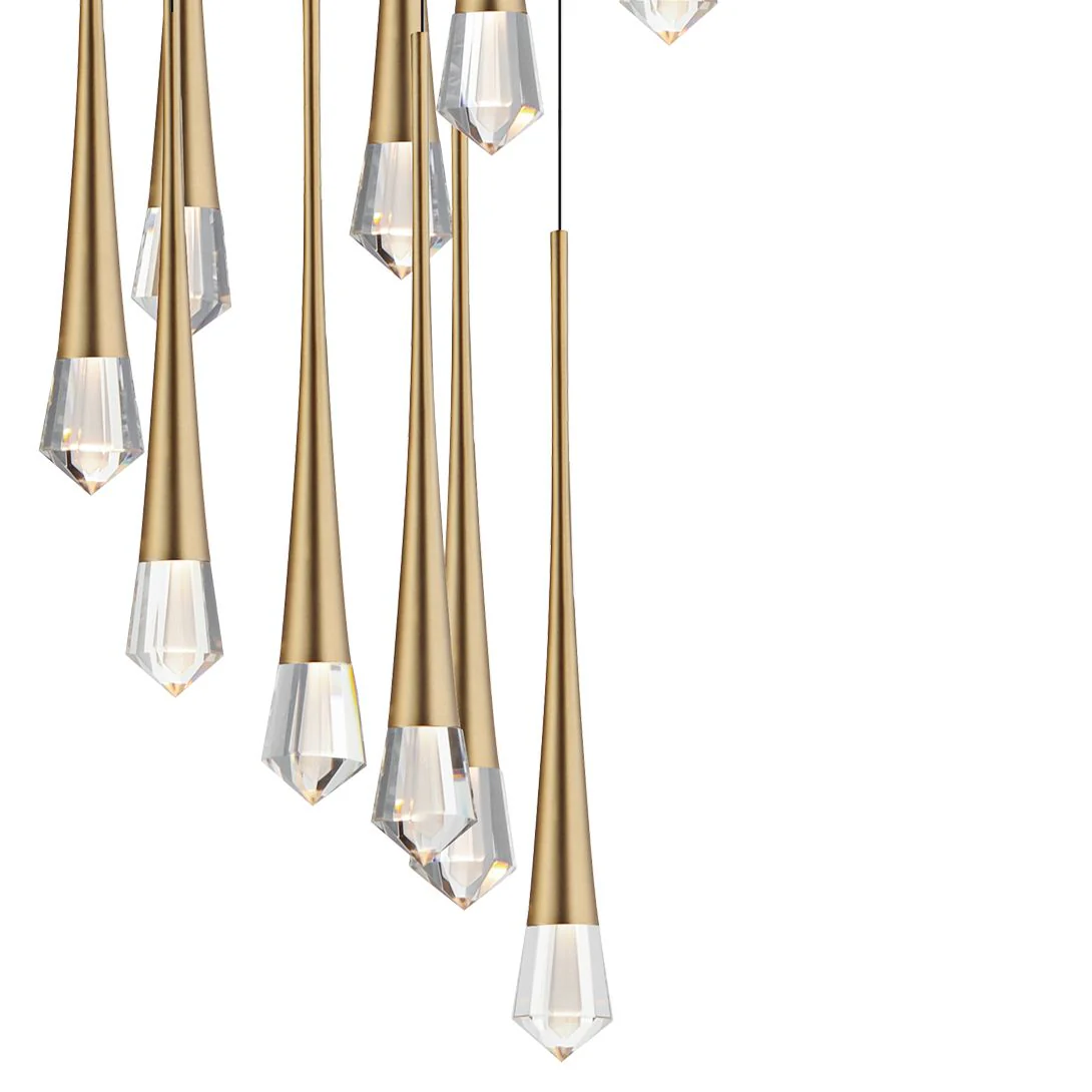 Pierce 16-Light LED Chandelier Gold - Image 2