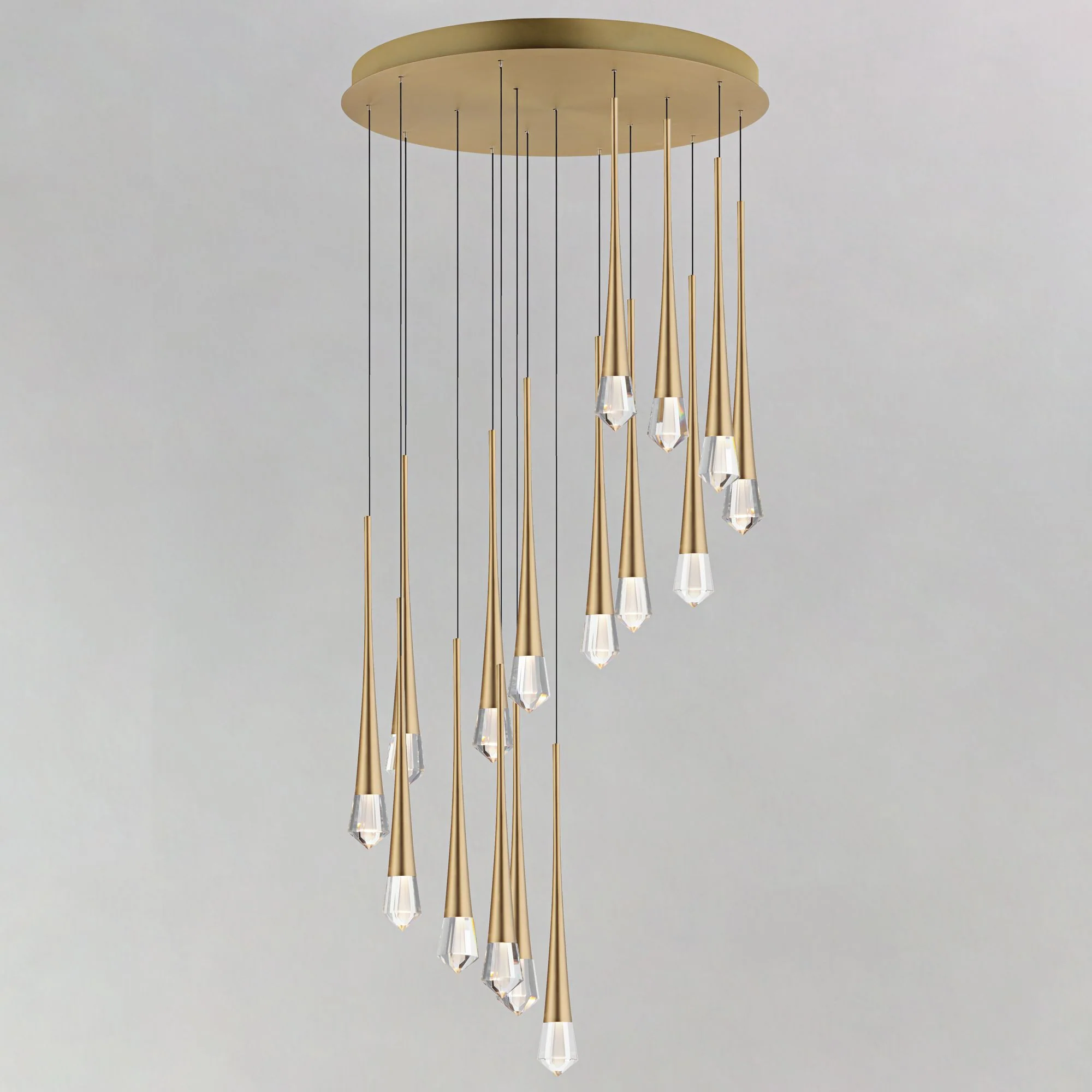Pierce 16-Light LED Chandelier Gold - Image 3