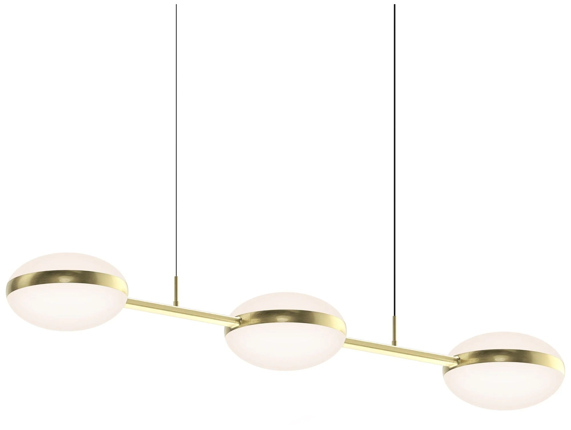 Pillows 48.5" Wide 3.Light Brass Linear Pendant - Image 1