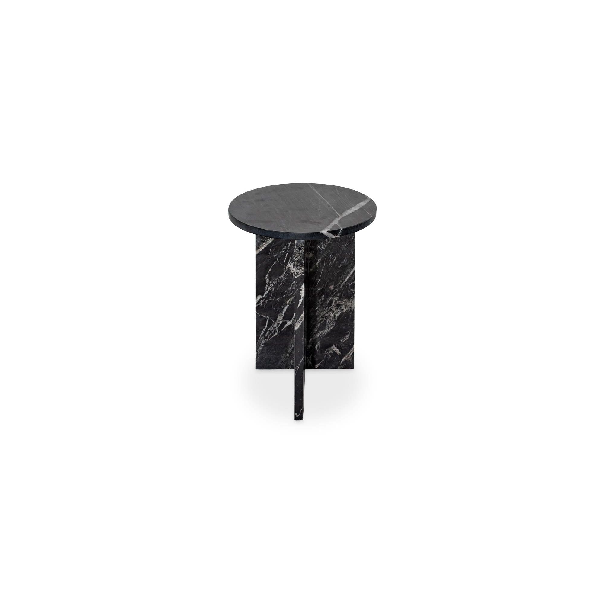 Moe's Home Collection Grace Black Marble Accent Table - Image 1