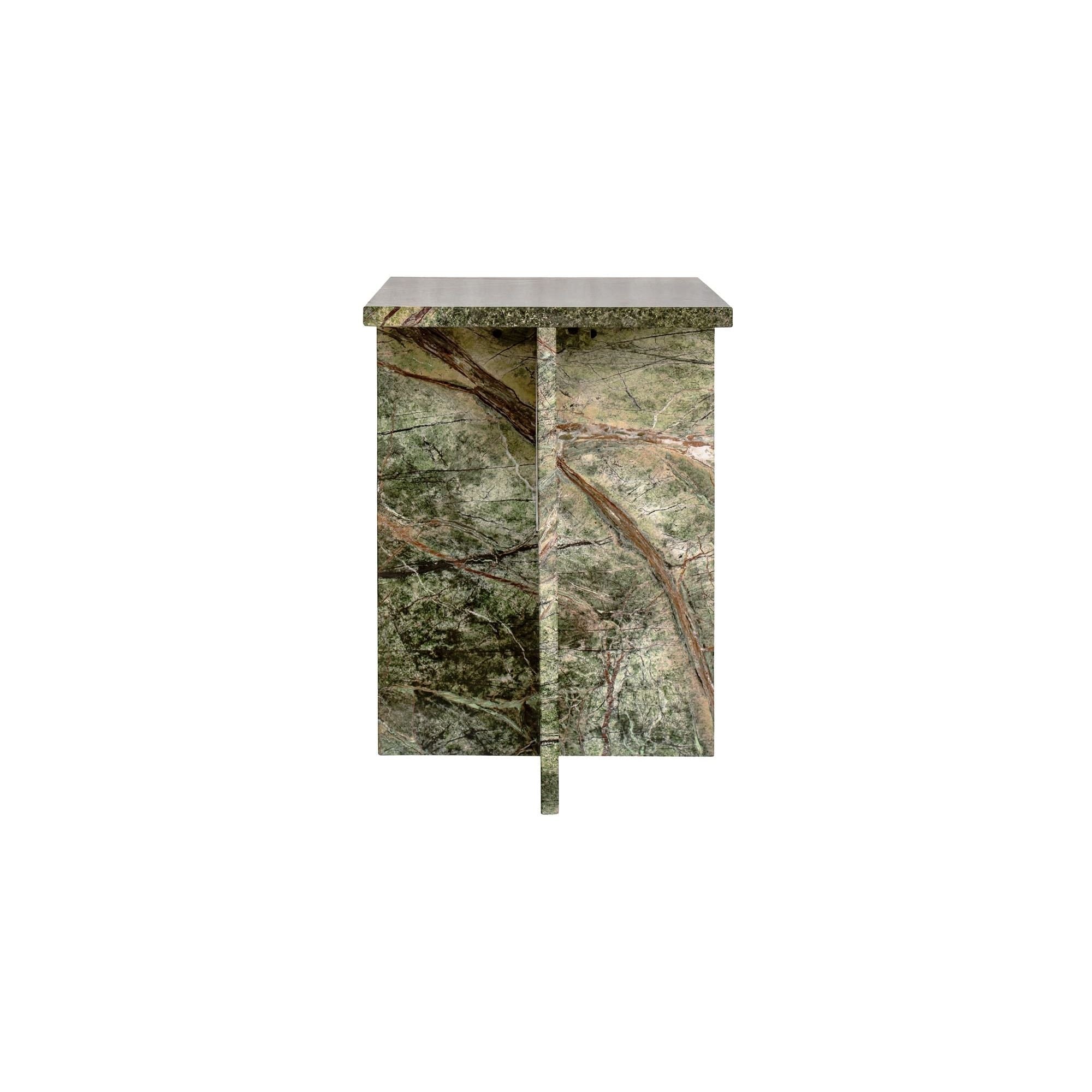 Moe's Home Collection Blair Rainforest Green Marble Accent Table - Image 1