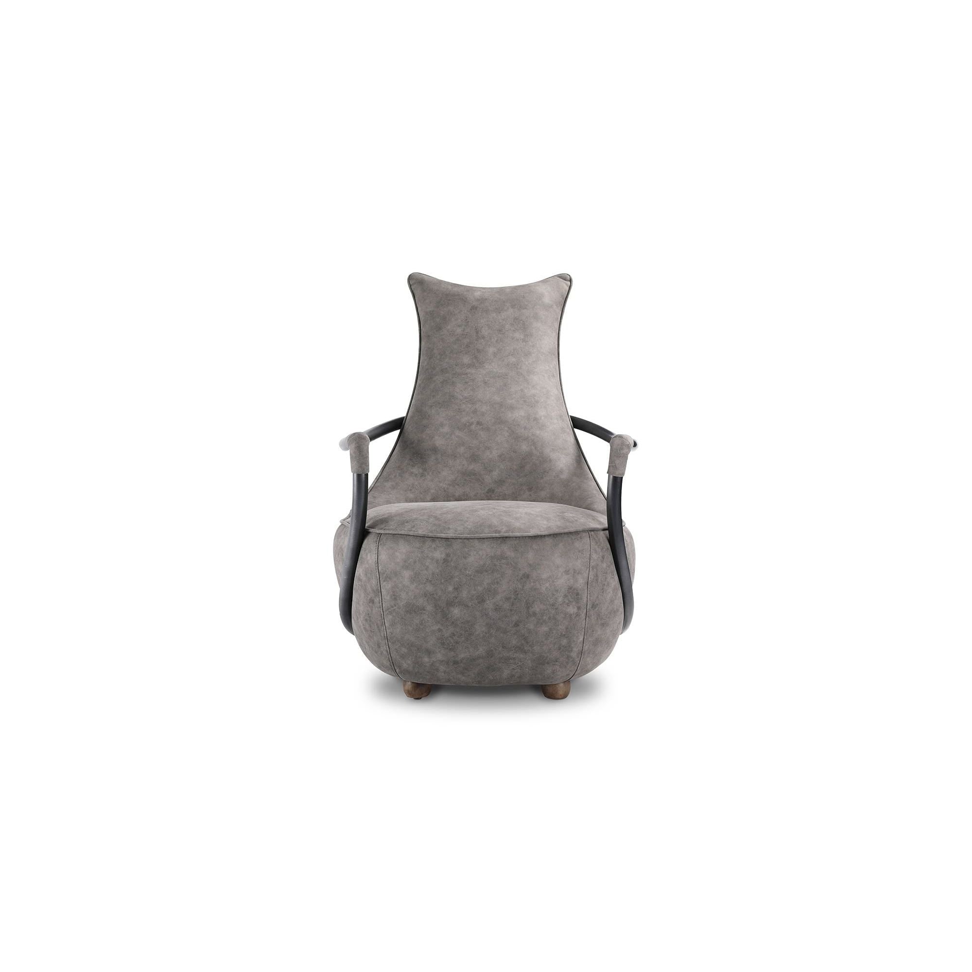Moe’s Home Collection Carlisle Grey Velvet Club Chair