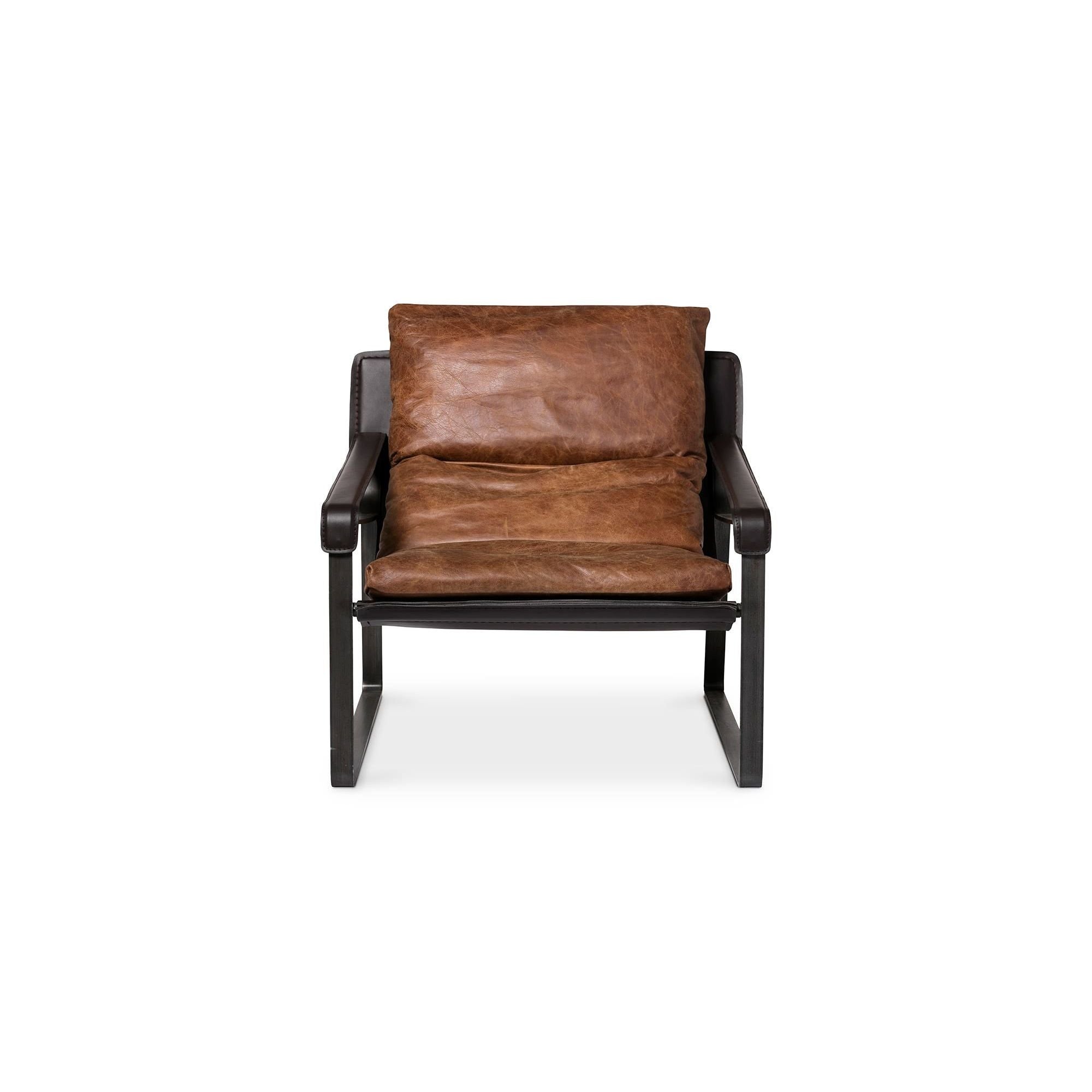 Moe's Home Collection Connor Cappuccino Leather Club Chair - Image 2
