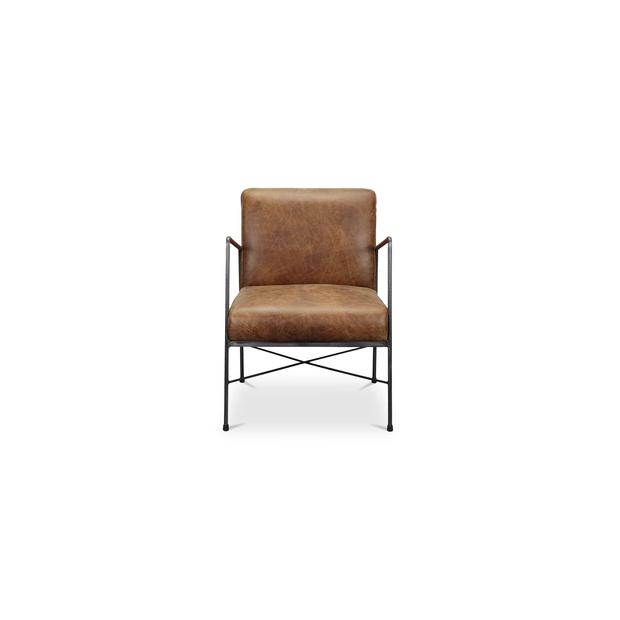 Moe's Home Collection Dagwood Leather Armchair - Image 2