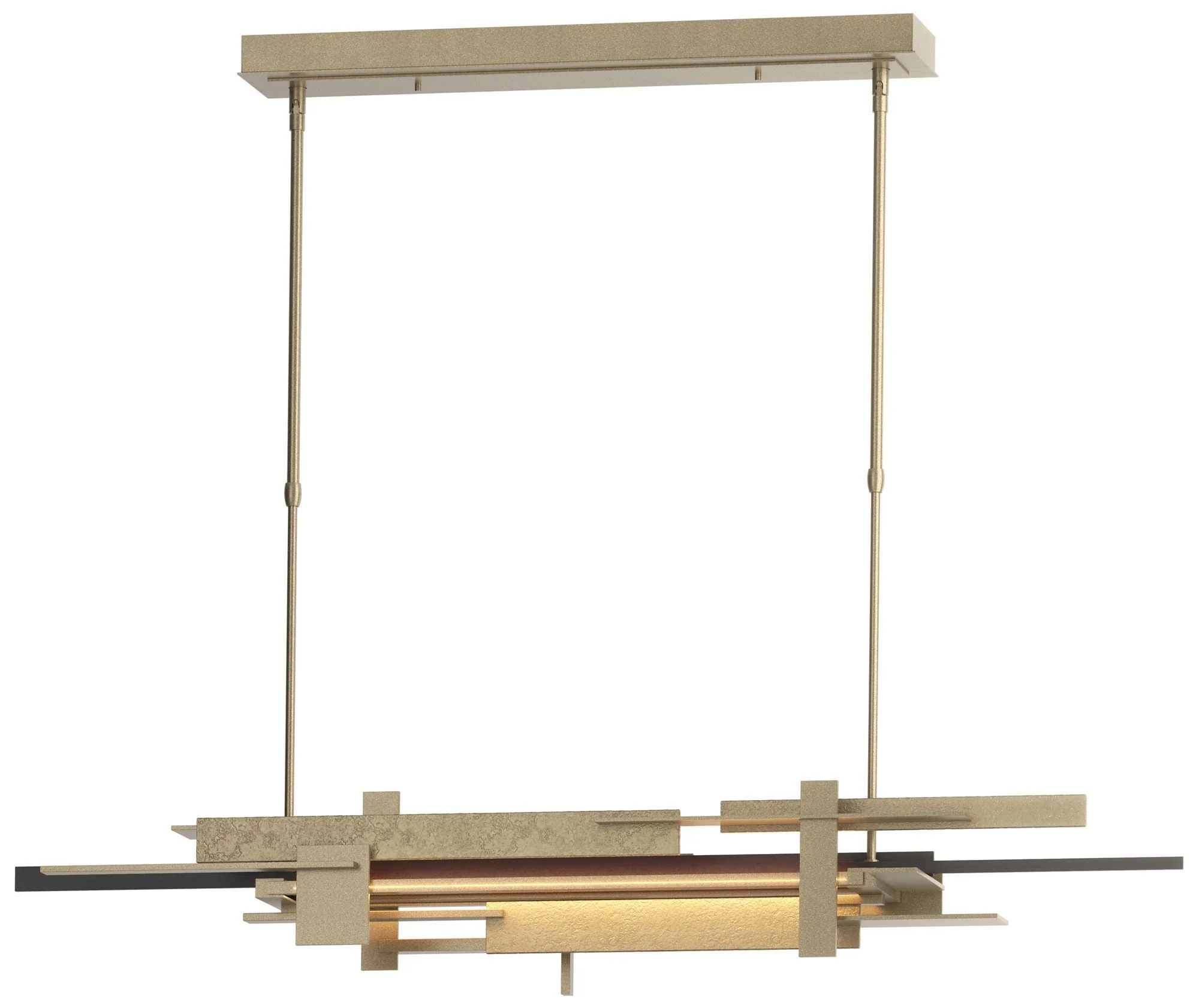 Planar 48.3"W Black Accented Soft Gold Standard LED Pendant - Image 1