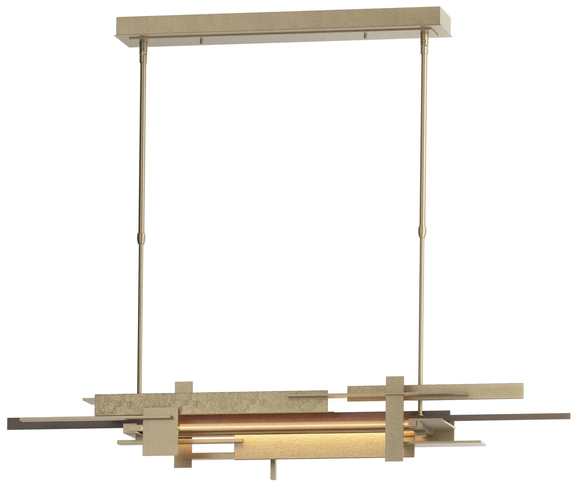 Planar 48.3"W Bronze Accented Soft Gold Standard LED Pendant - Image 1