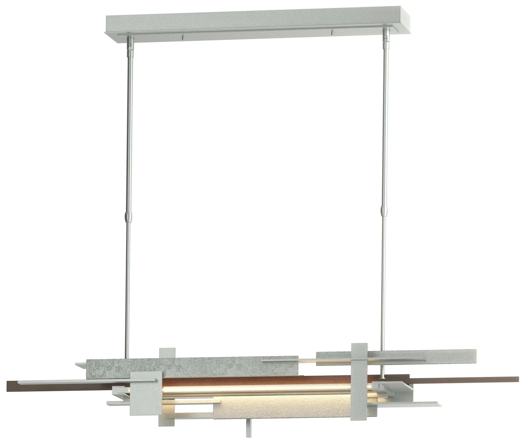 Planar 48.3"W Bronze Accented Vintage Platinum Standard LED Pendant - Image 1