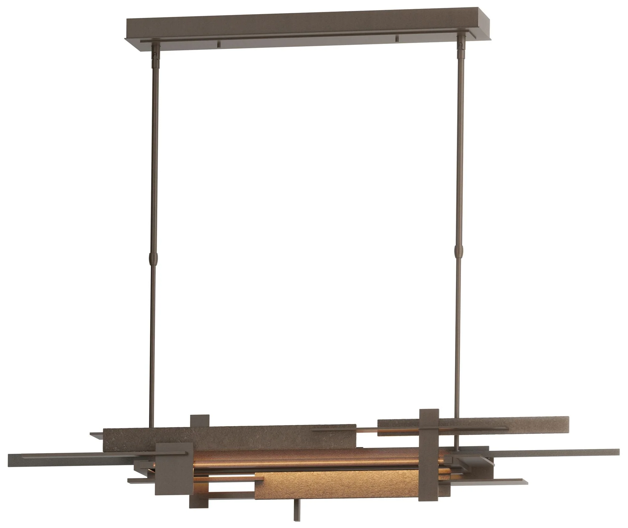 Planar 48.3"W Dark Smoke Accented Bronze Standard LED Pendant - Image 1
