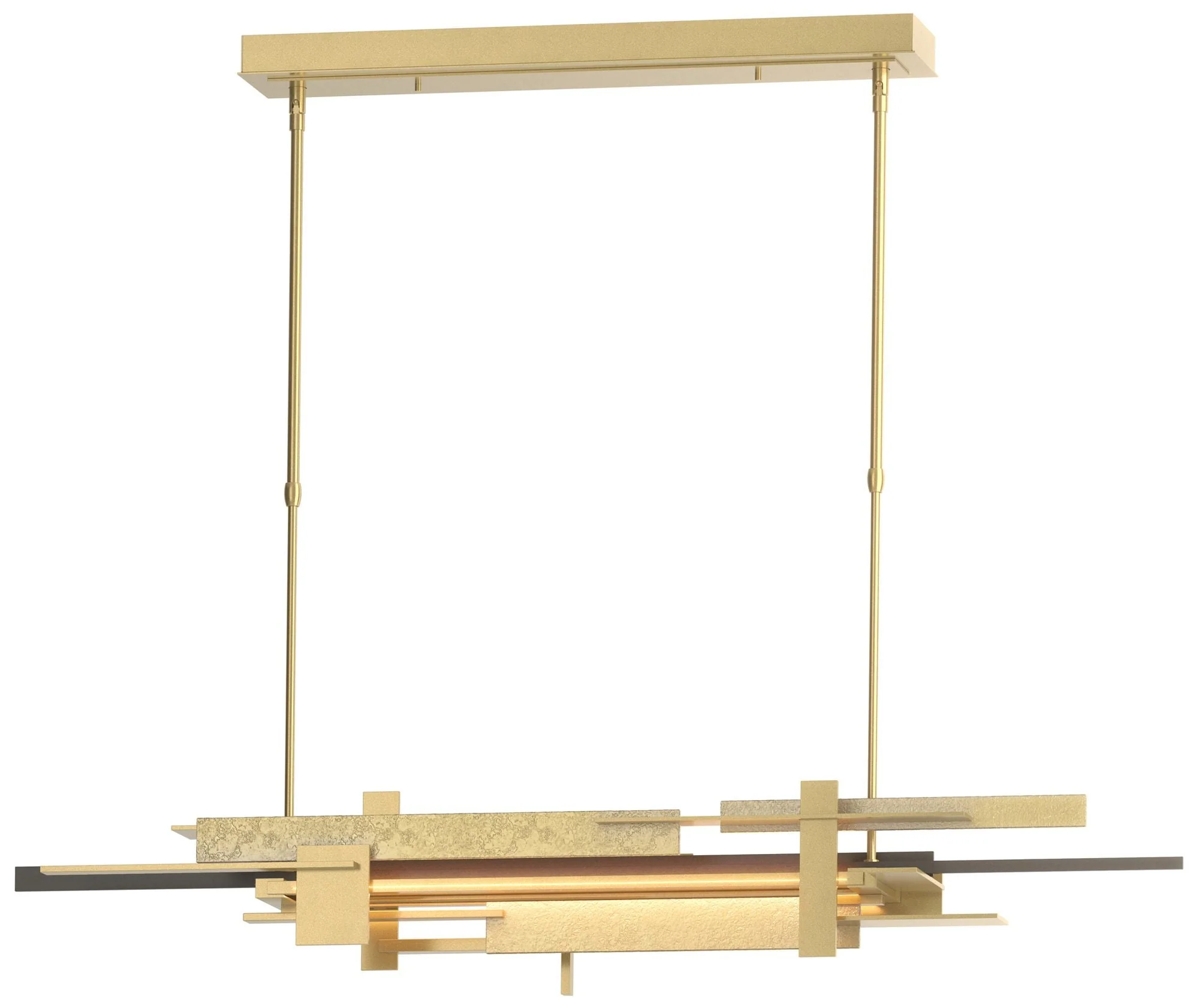 Planar 48.3"W Dark Smoke Accented Modern Brass Standard LED Pendant - Image 1