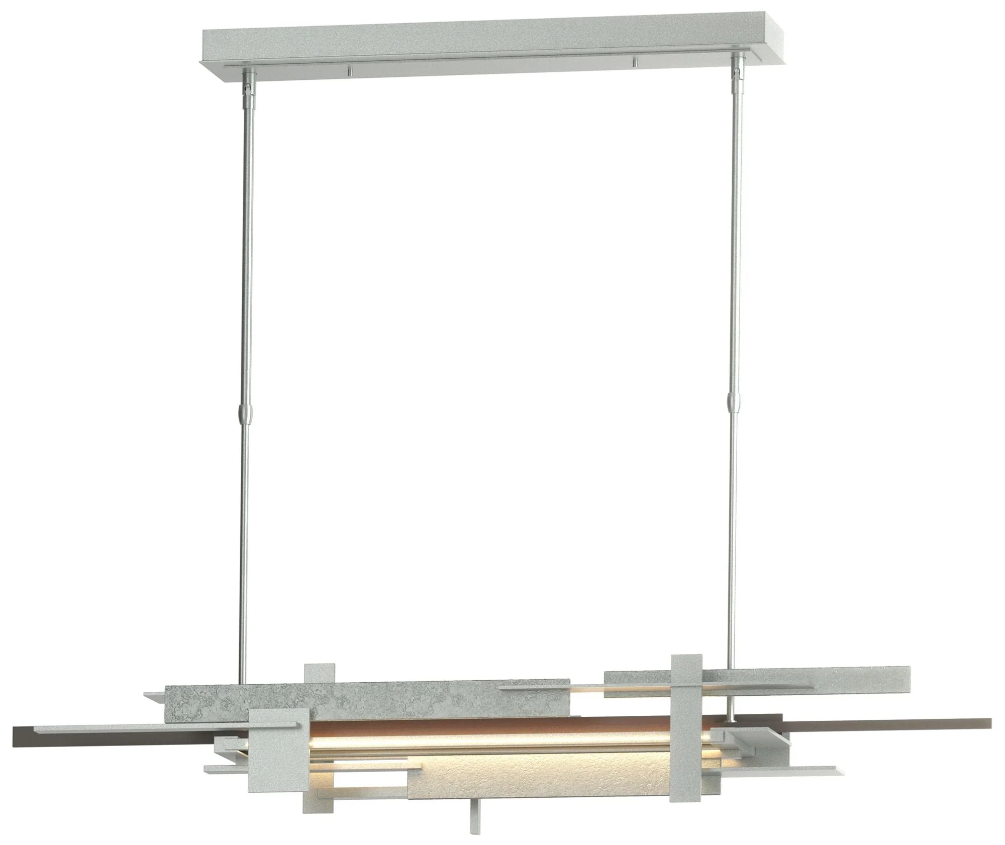 Planar 48.3"W Dark Smoke Accented Vintage Platinum Standard LED Pendan - Image 1