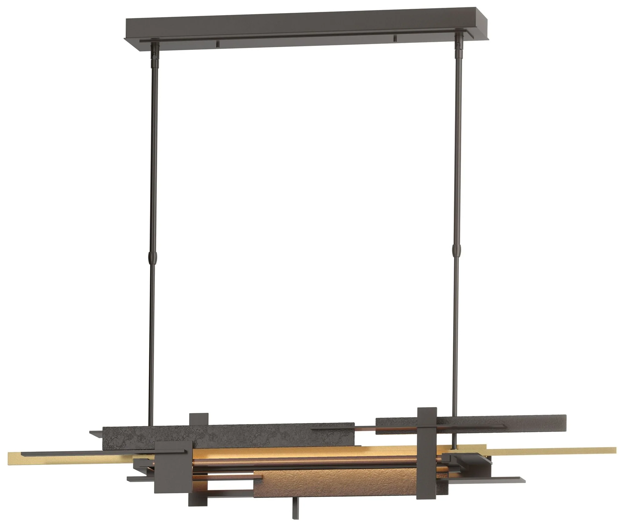 Planar 48.3"W Modern Brass Accented Oil Rubbed Bronze Standard LED Pen - Image 1