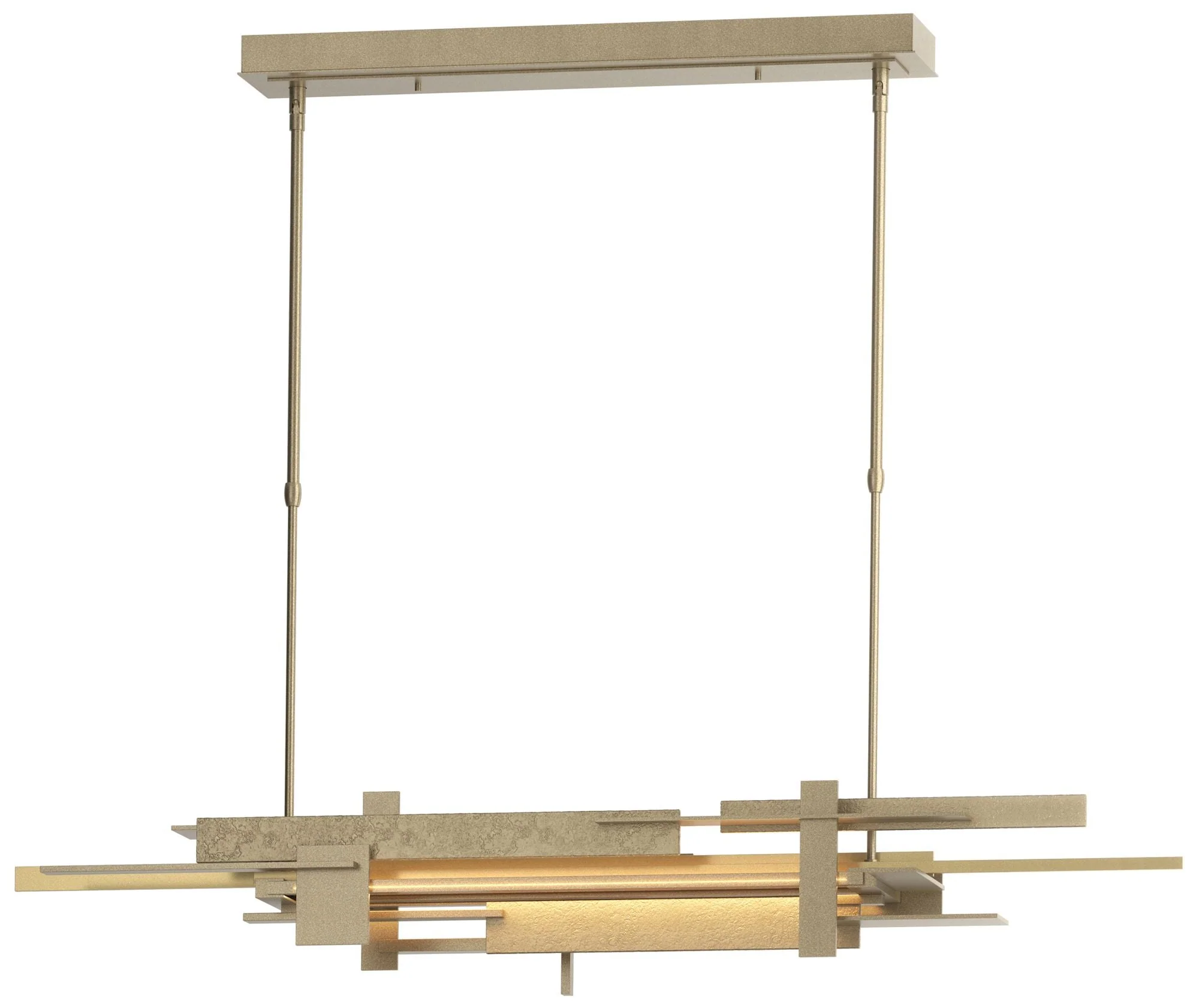 Planar 48.3"W Modern Brass Accented Soft Gold Standard LED Pendant - Image 1