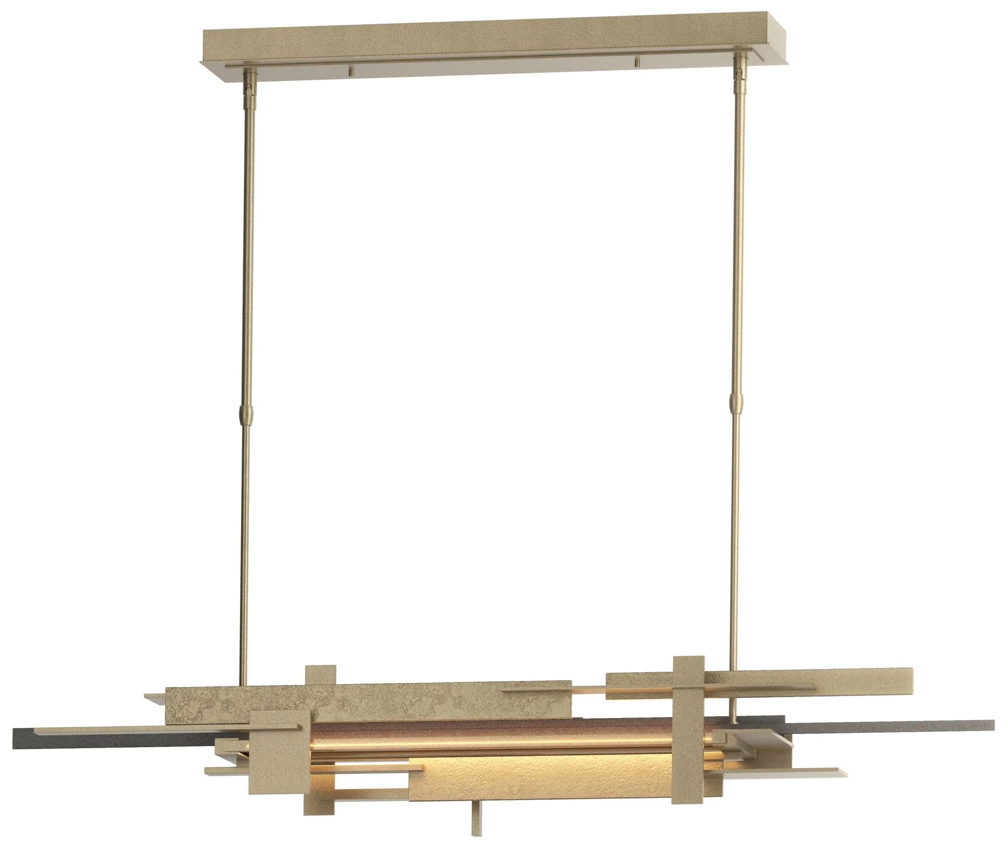 Planar 48.3"W Natural Iron Accented Soft Gold Standard LED Pendant - Image 1