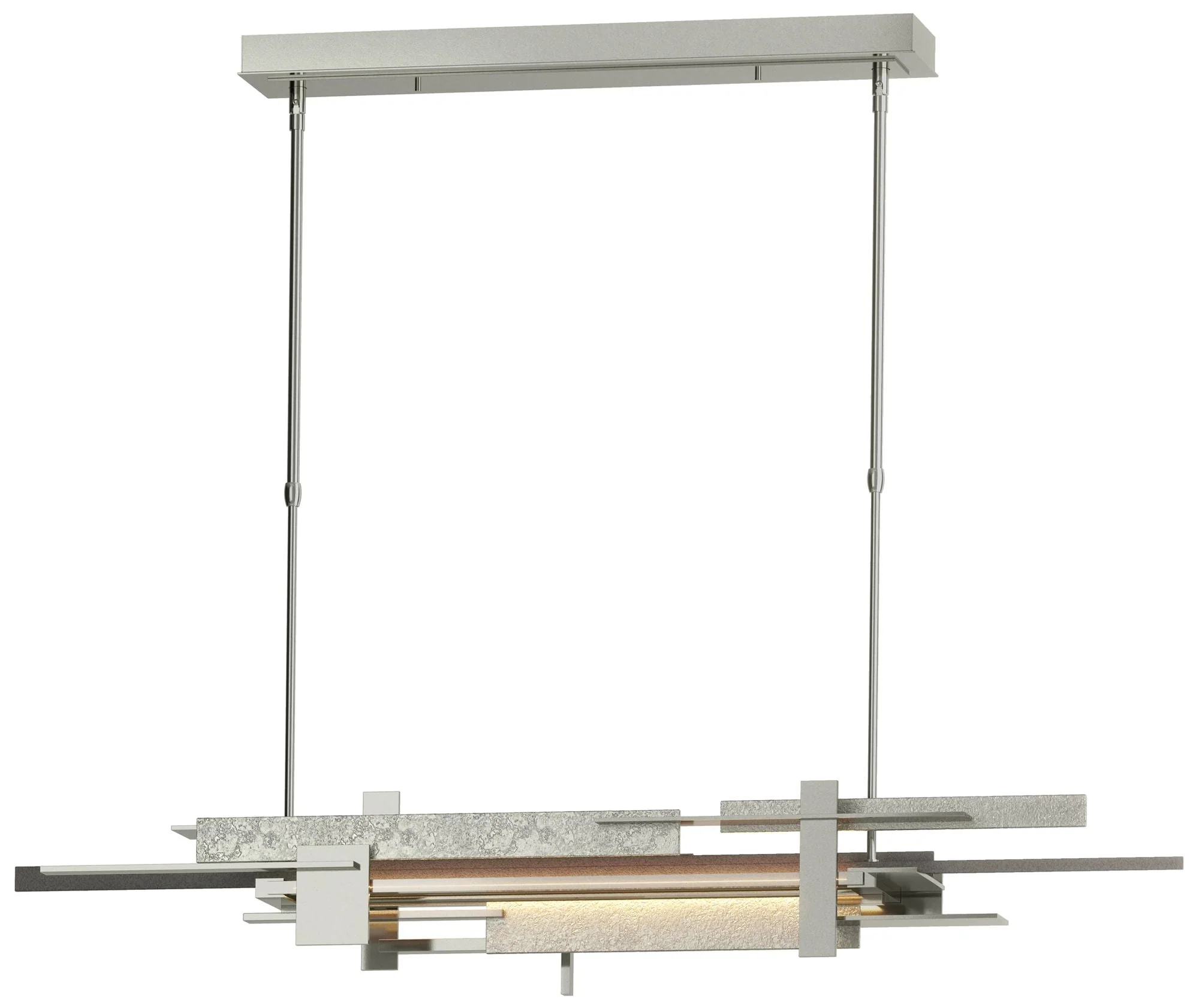 Planar 48.3"W Natural Iron Accented Sterling Standard LED Pendant - Image 1