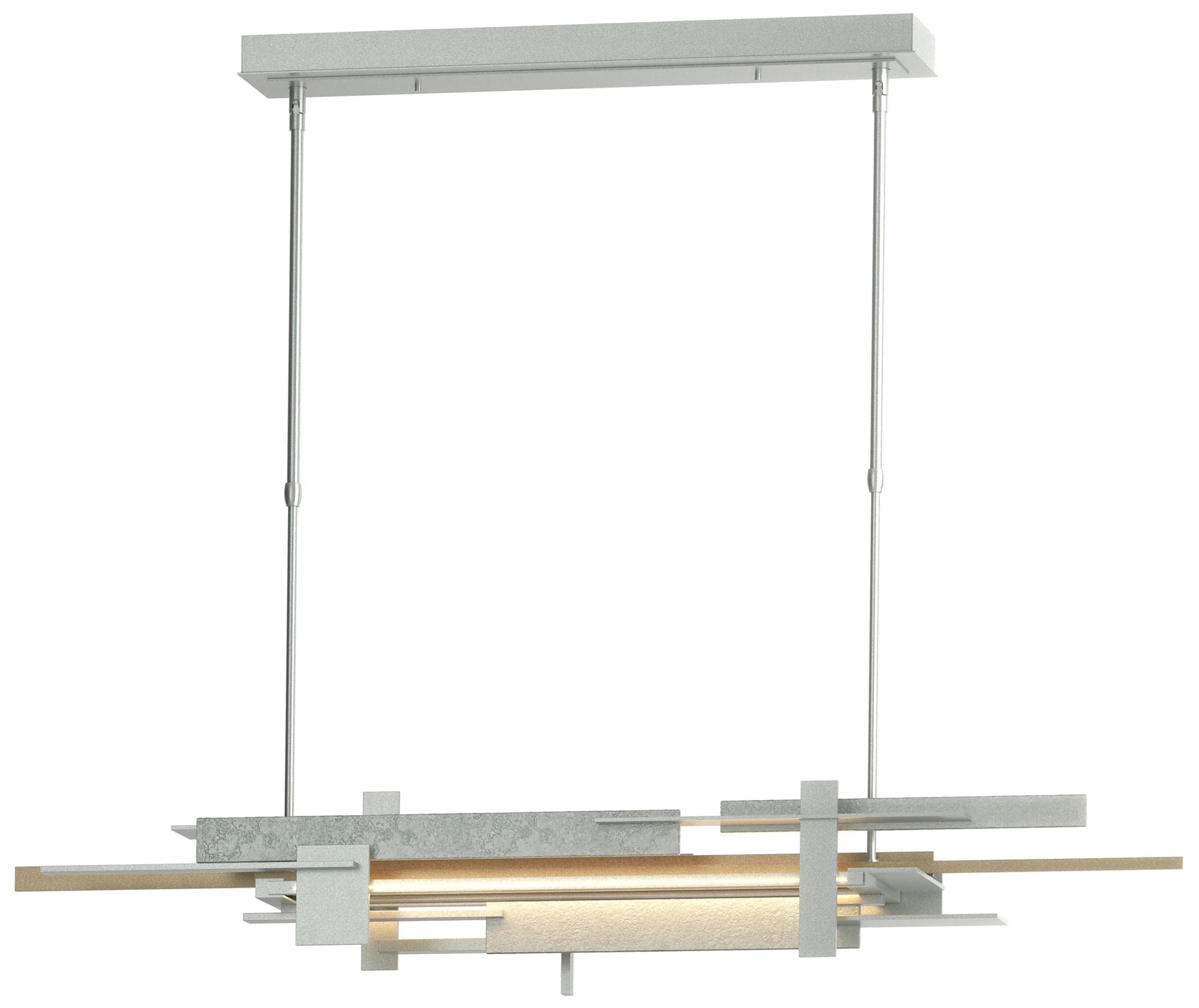 Planar 48.3"W Soft Gold Accented Vintage Platinum Standard LED Pendant - Image 1