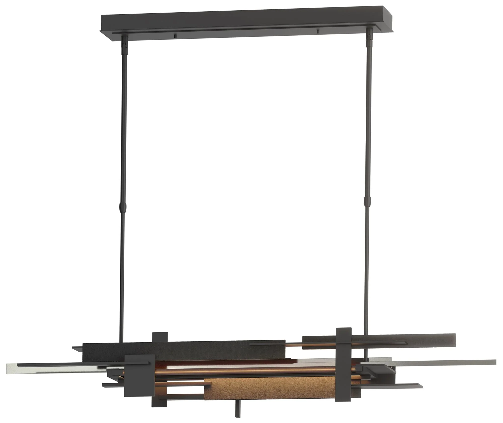 Planar 48.3"W Sterling Accented Black Standard LED Pendant - Image 1