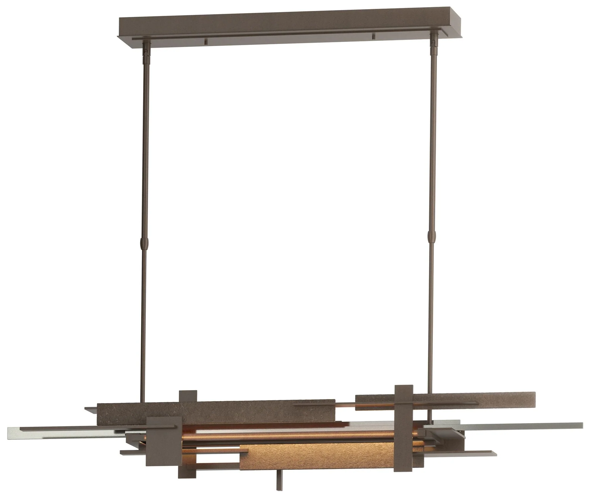 Planar 48.3"W Sterling Accented Bronze Standard LED Pendant - Image 1