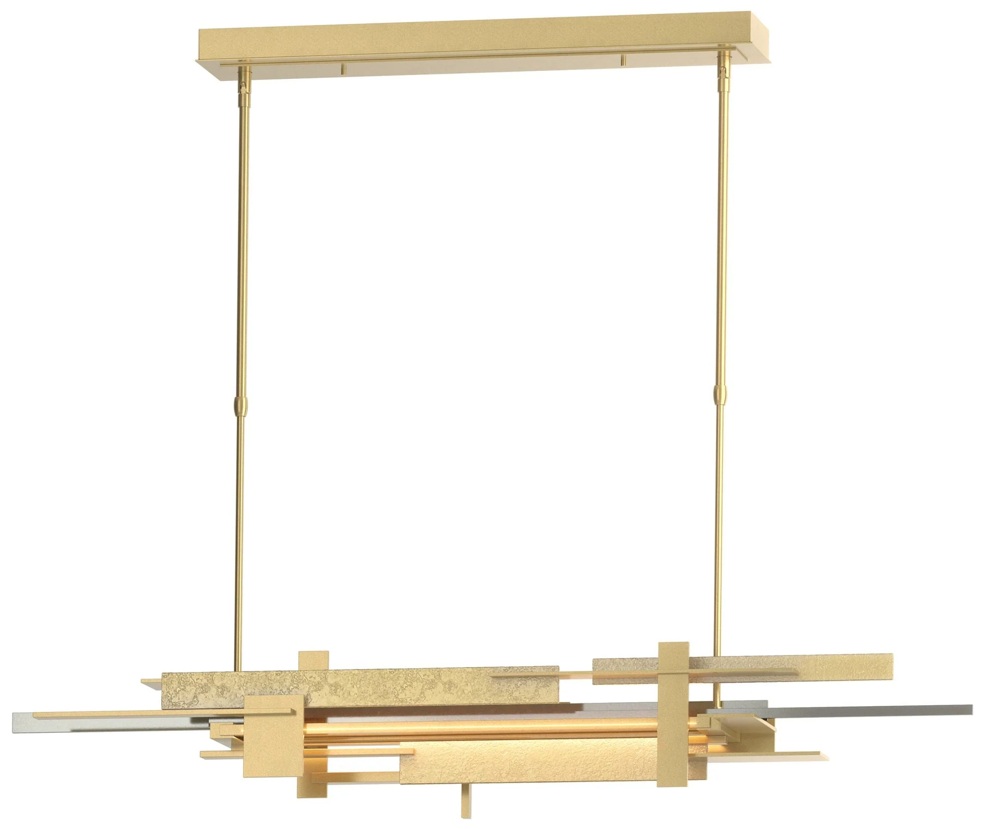 Planar 48.3"W Sterling Accented Modern Brass Standard LED Pendant - Image 1