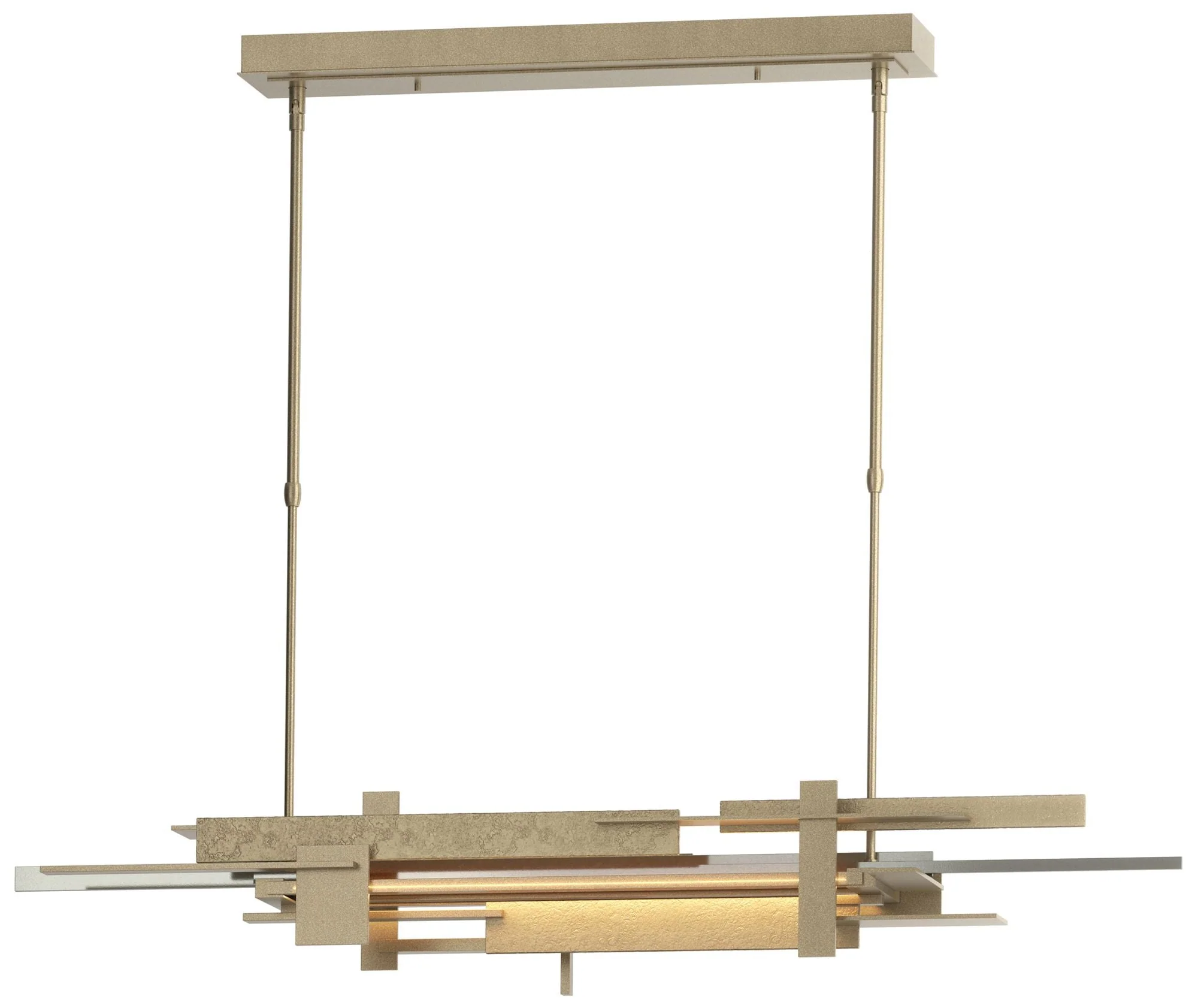 Planar 48.3"W Sterling Accented Soft Gold Standard LED Pendant - Image 1