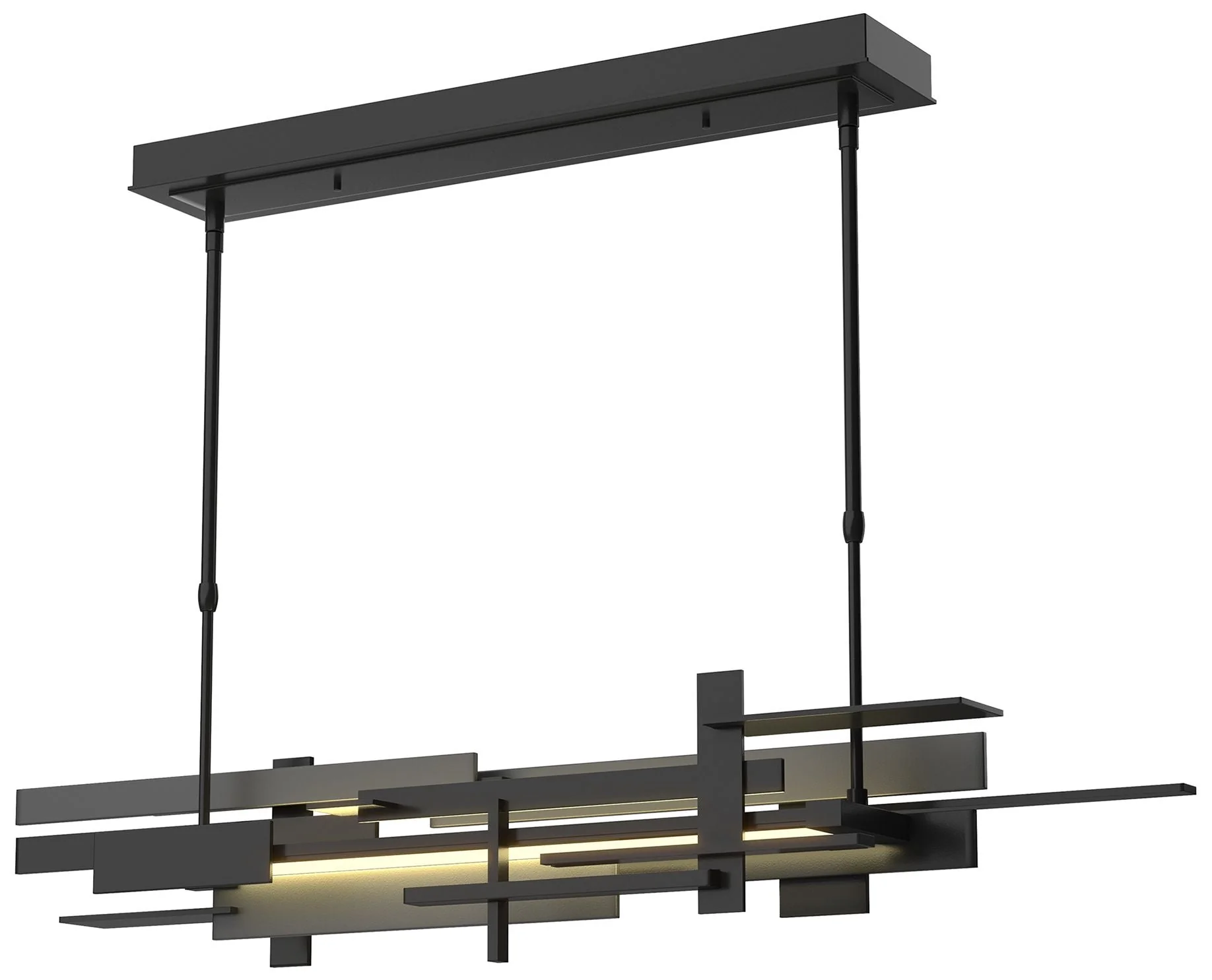 Planar Large LED Pendant - Black Finish - Standard Height - Image 1