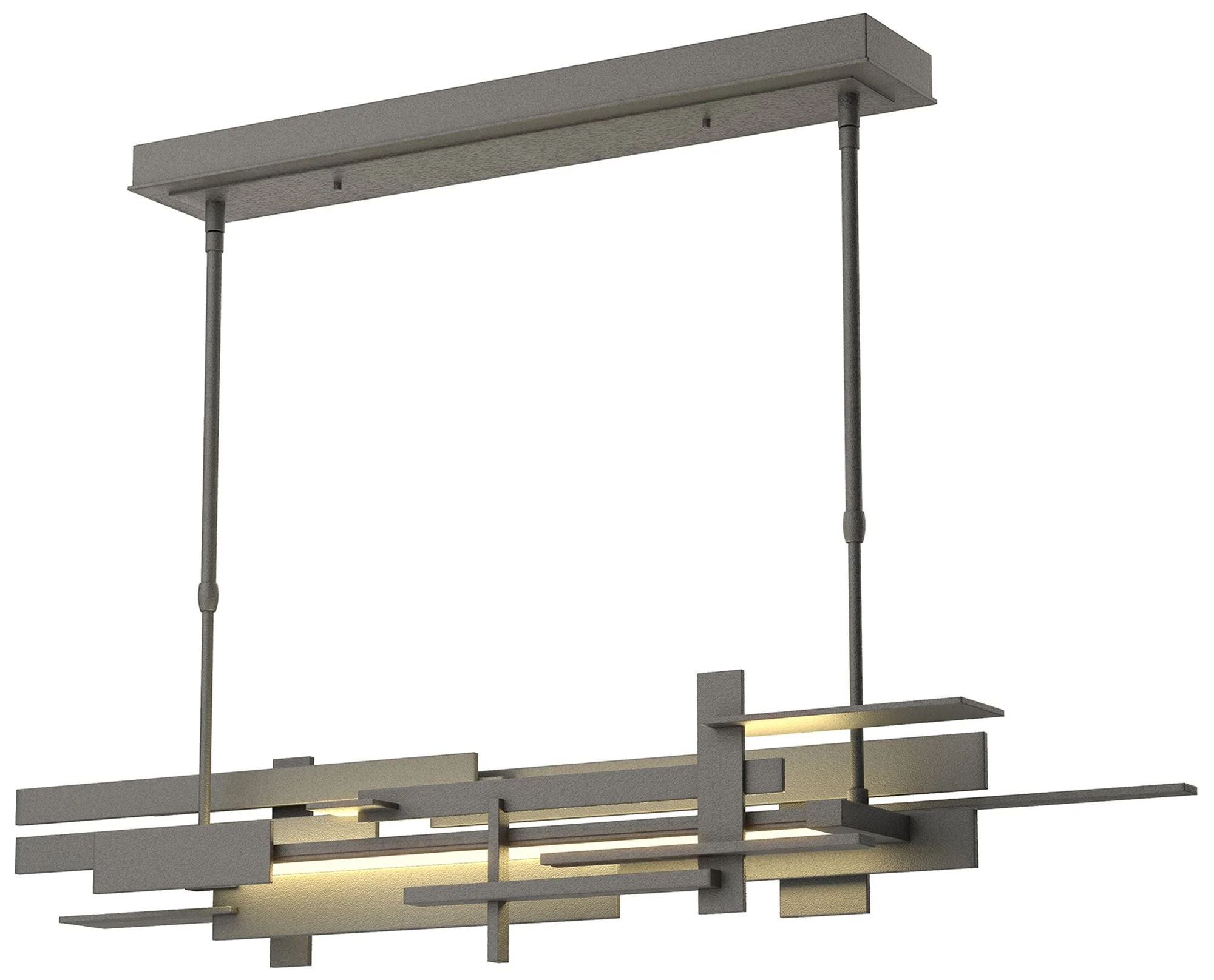 Planar Large LED Pendant - Natural Iron Finish - Standard Height - Image 1
