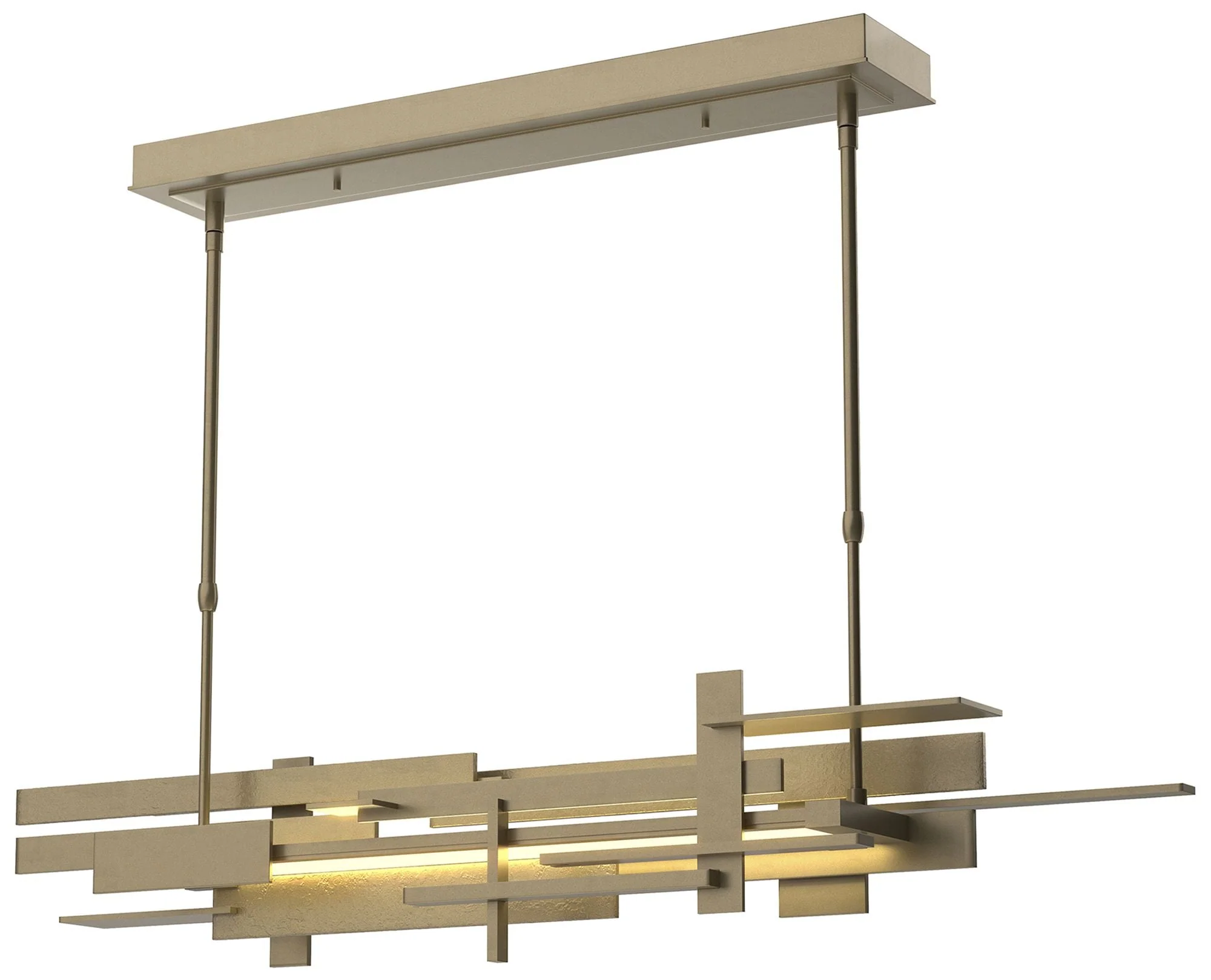 Planar Large LED Pendant - Soft Gold Finish - Standard Height - Image 1