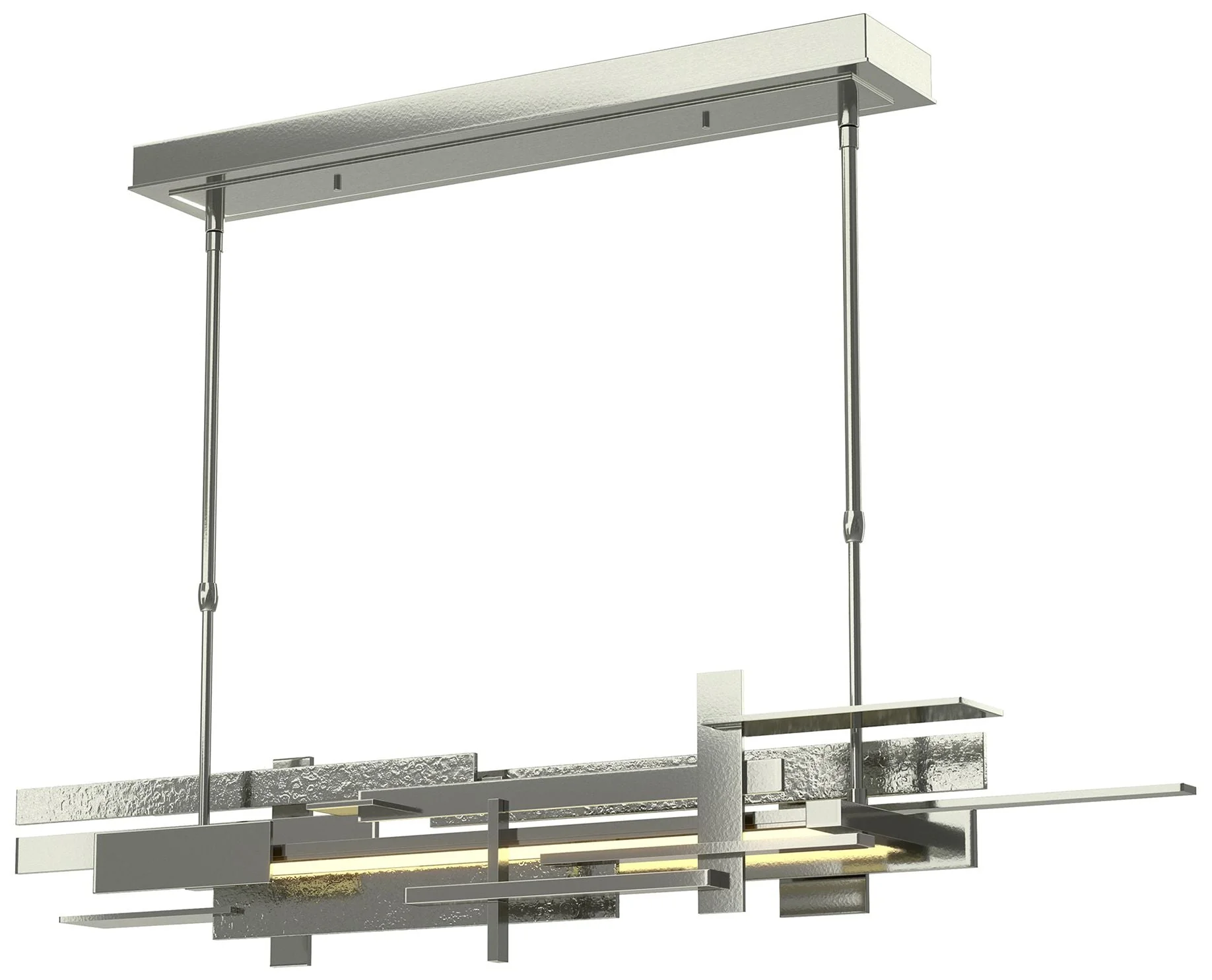 Planar Large LED Pendant - Sterling Finish - Standard Height - Image 1