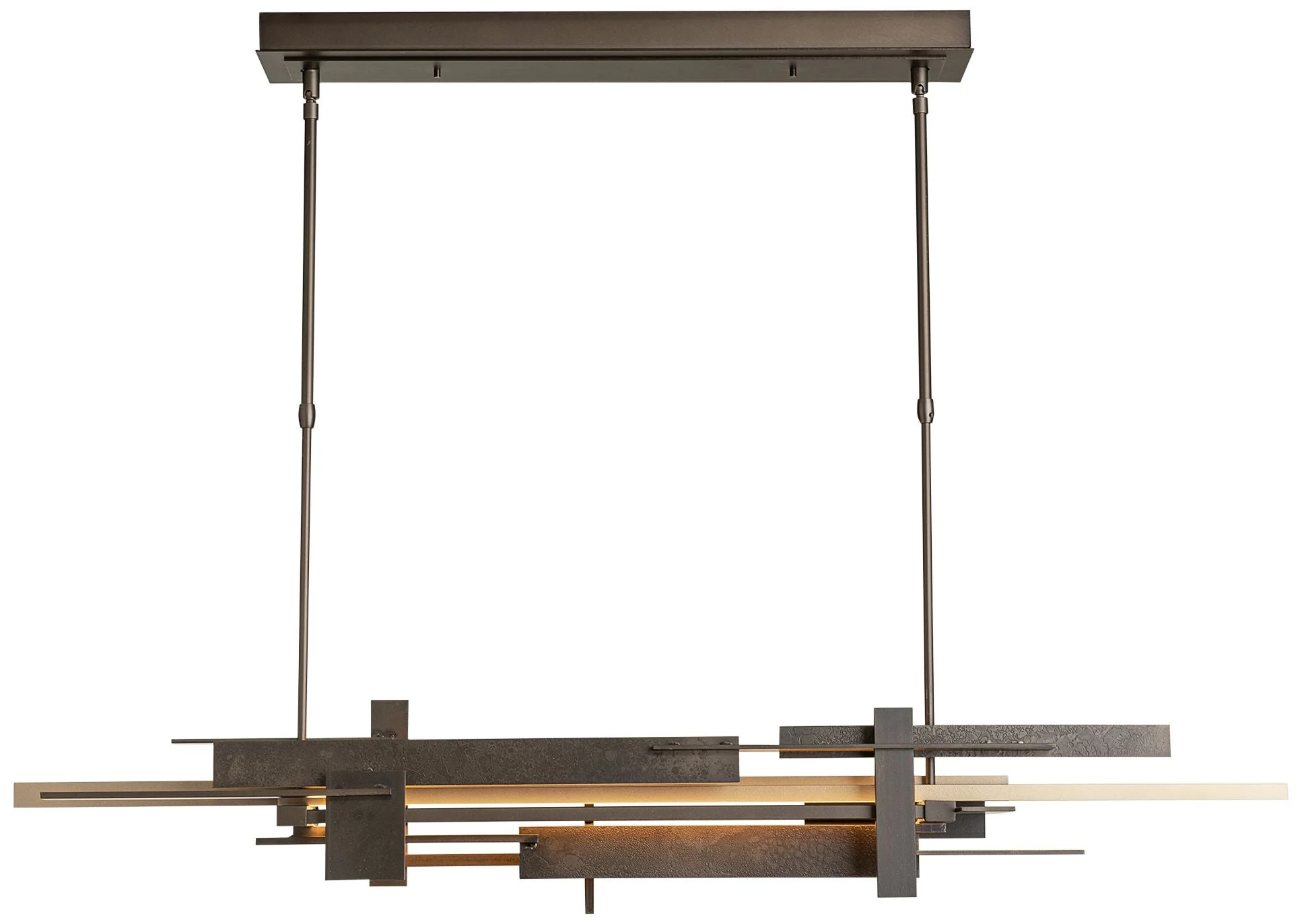 Planar LED Pendant with Accent - Smoke - Gold Accents - Standard Height - Image 1