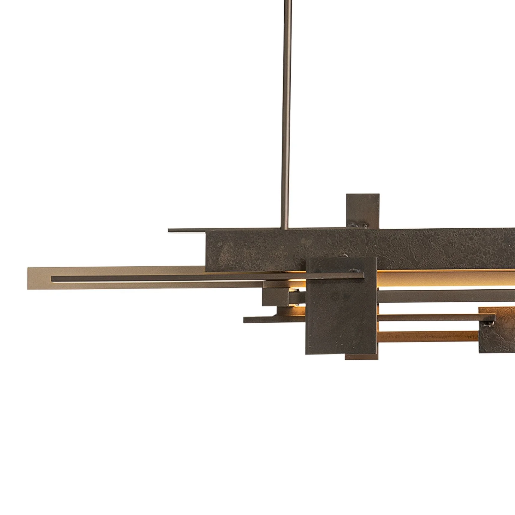 Planar LED Pendant with Accent - Smoke - Gold Accents - Standard Height - Image 2