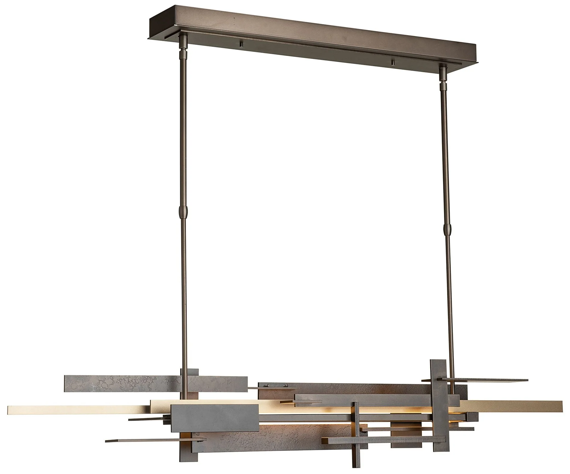 Planar LED Pendant with Accent - Smoke - Gold Accents - Standard Height - Image 3